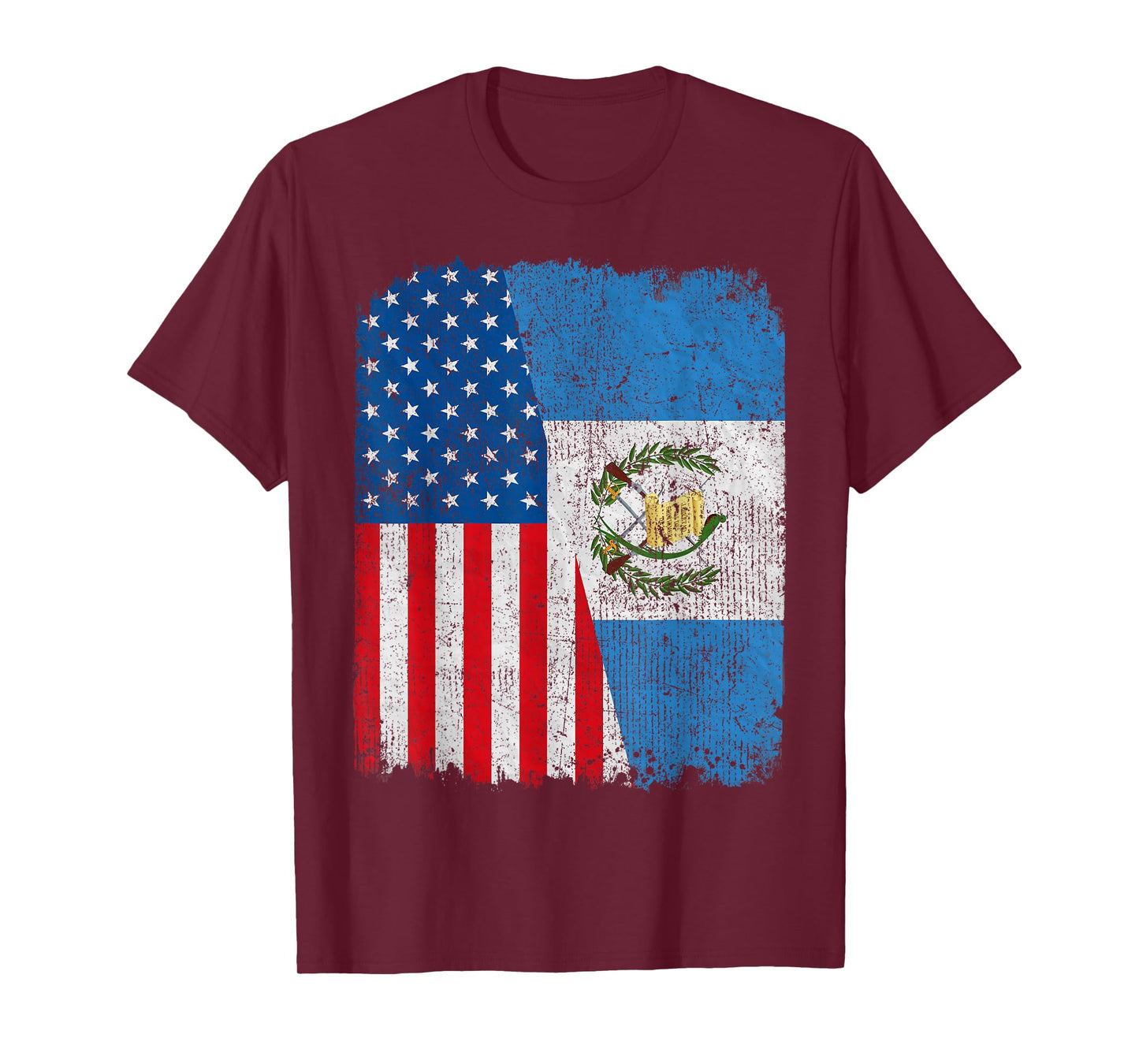 Guatemalan American Flag Half USA Guatemala Root Proud T-Shirt