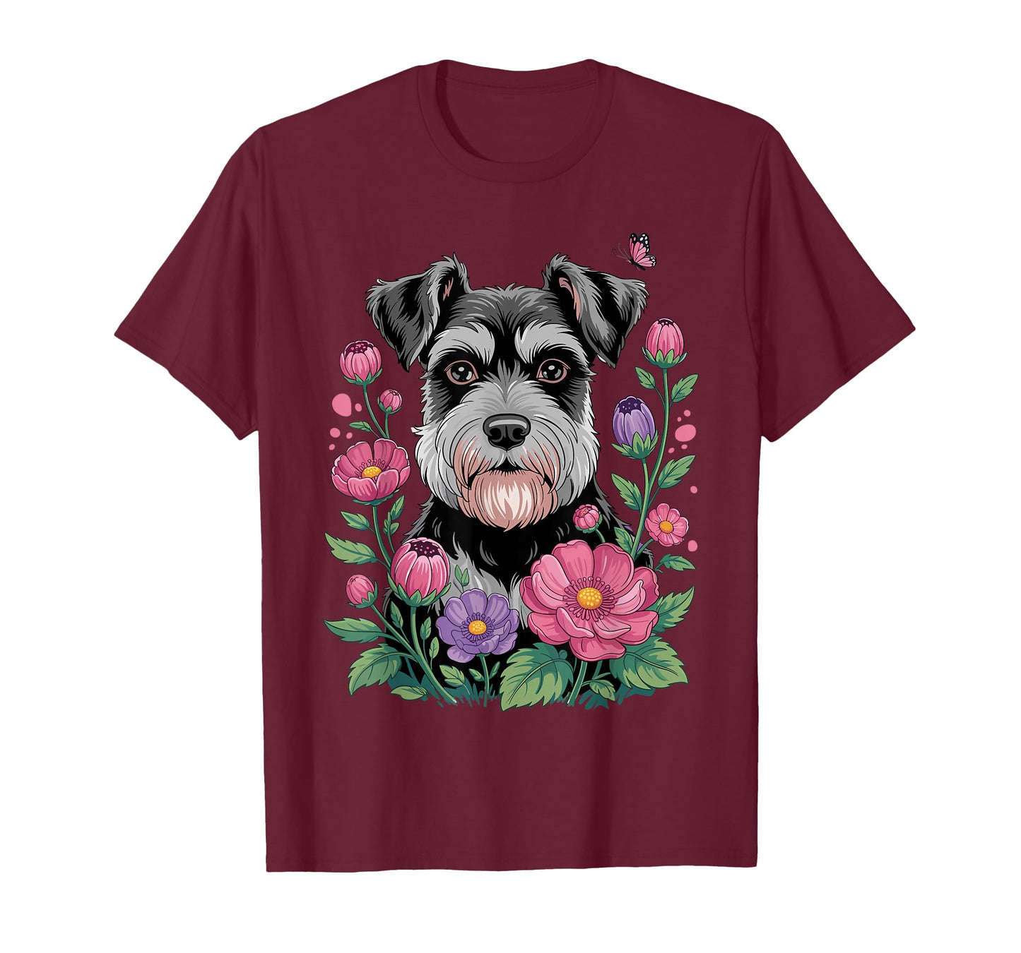 Funny Schnauzer Art for Women Girl Mom Schnauzer Dog Lover T-Shirt