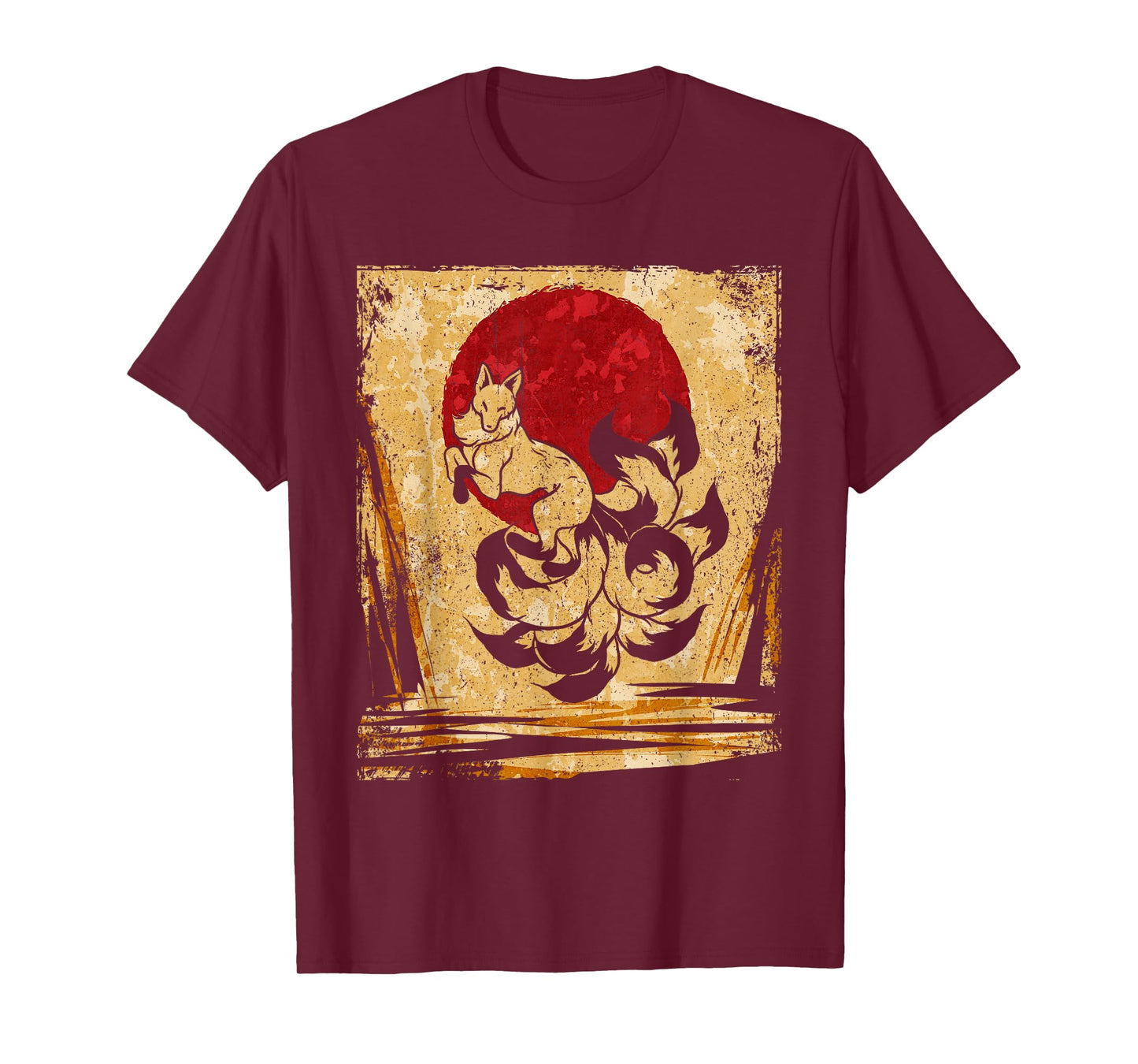 Nine-tailed fox Japanese retro art T-Shirt