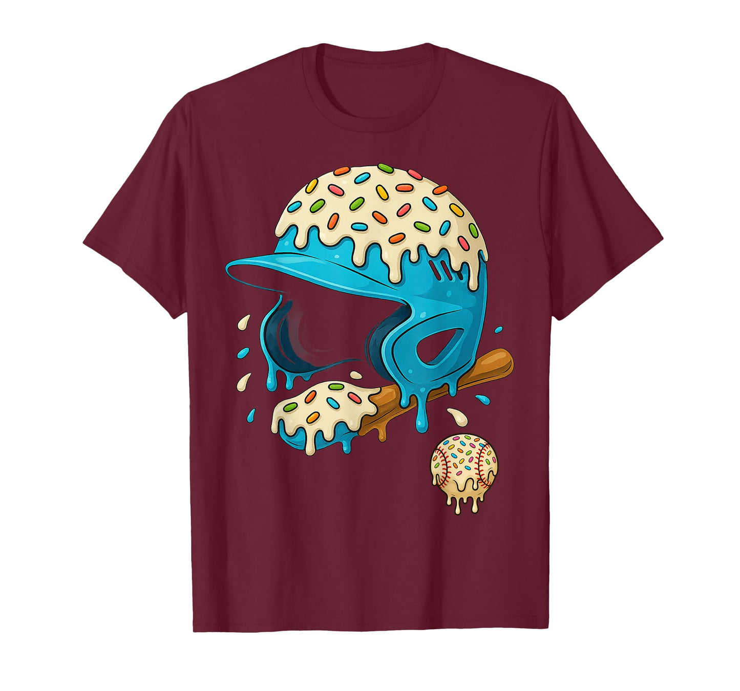 Baseball Drip Team for Boys and Girls Ice Cream Cool T-Shirt
