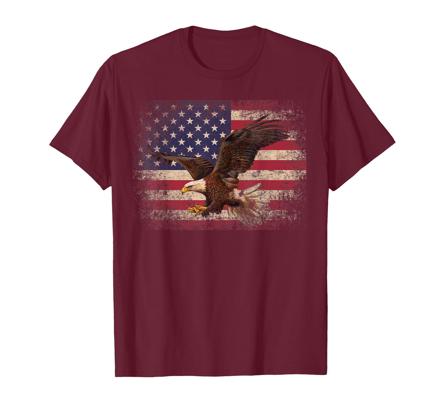 Bald Eagle 4th of July Christmas Gift American Flag Country T-Shirt for Women Kids Men