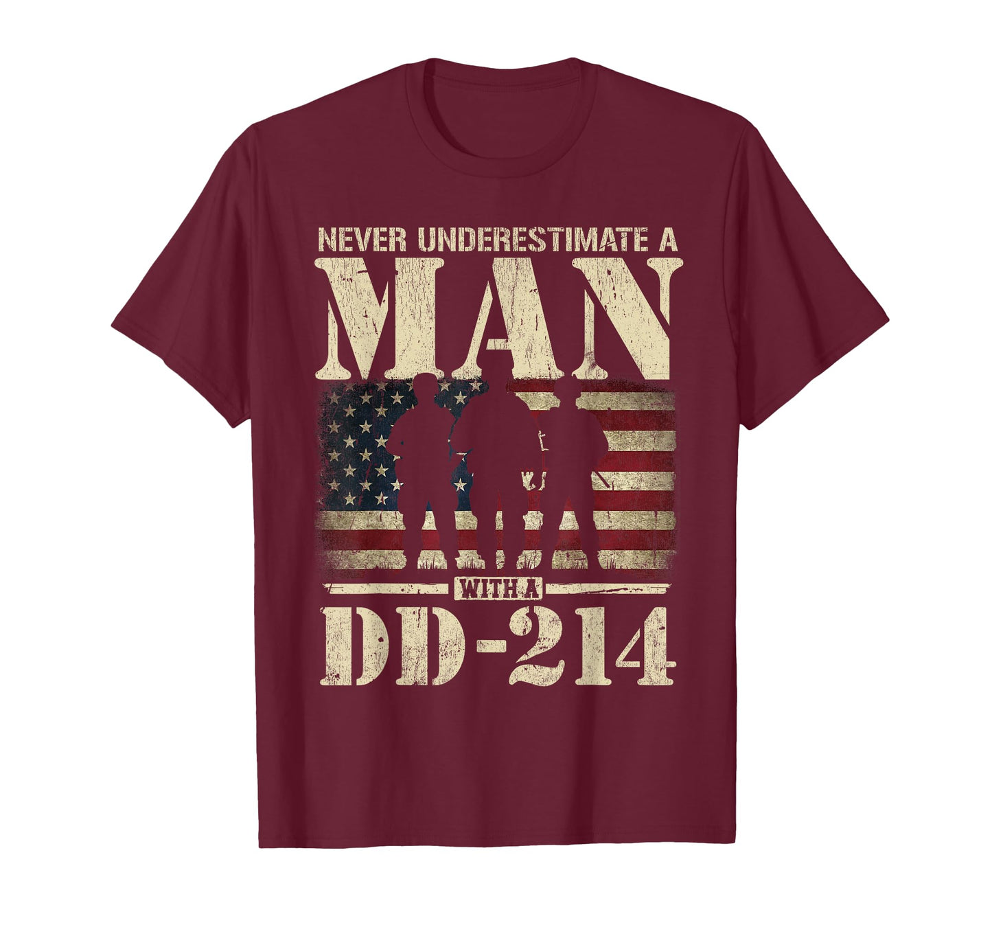 DD 214 Alumni Never Underestimate An Old Man With A DD-214 T-Shirt