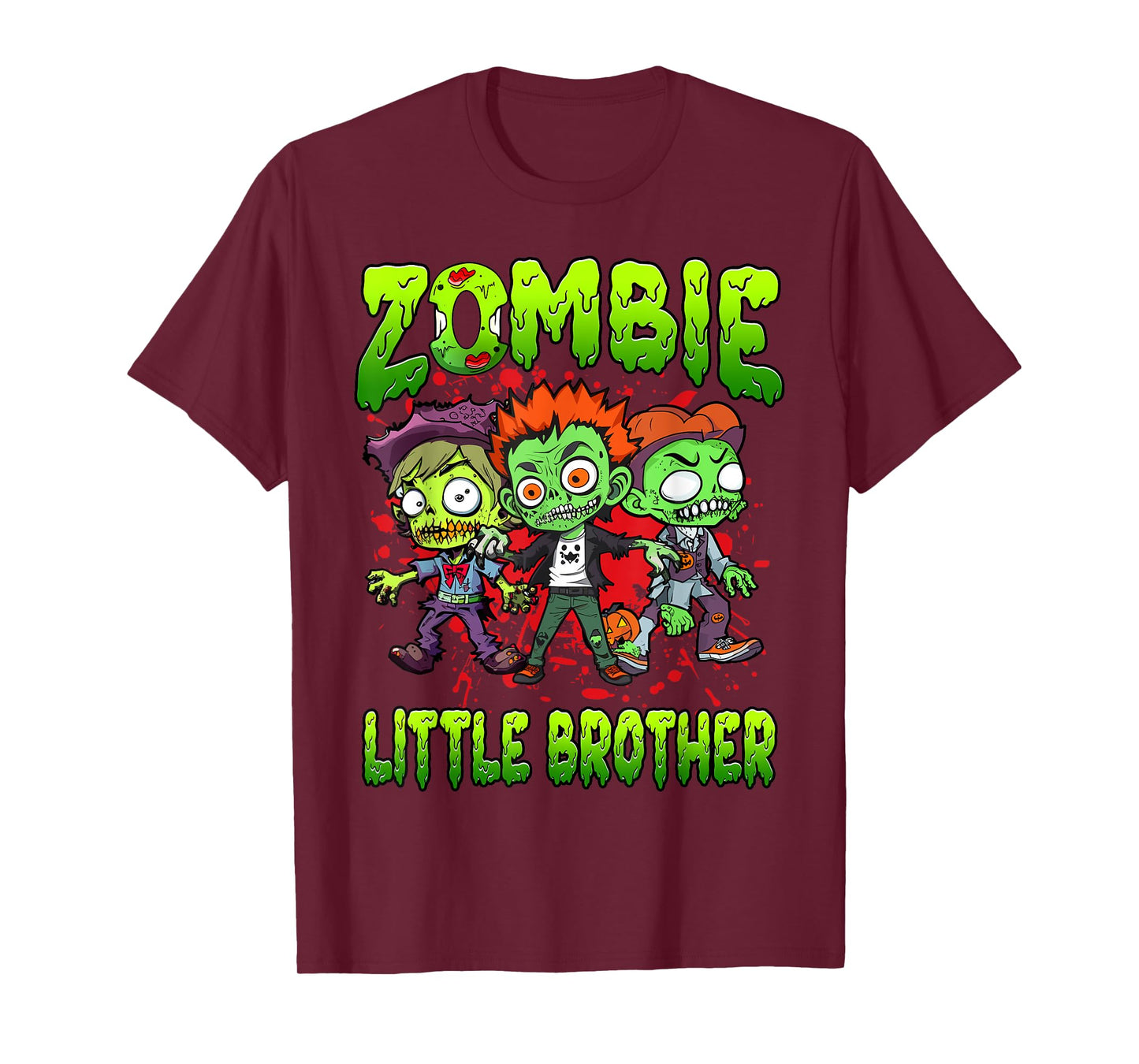Zombie Little Brother Halloween Costume Family Matching T-Shirt