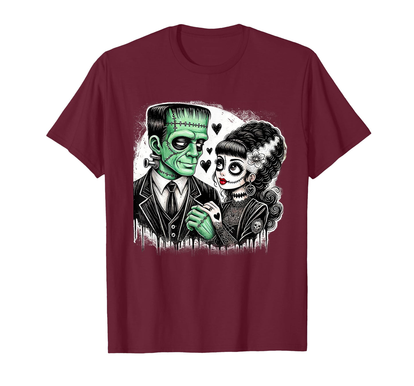 halloween lovers frankenstein skeleton for men women family T-Shirt
