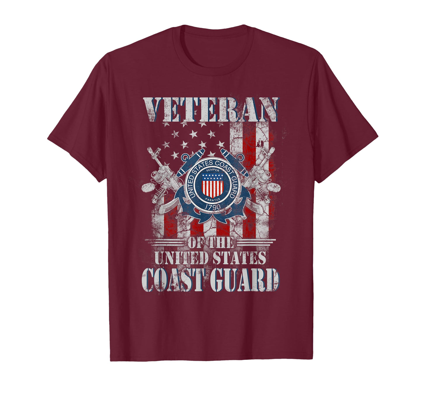 Proud US Coast Guard Veteran Vintage Black 3X-Large Classic Fit Crew Neck Short Sleeve T-Shirt