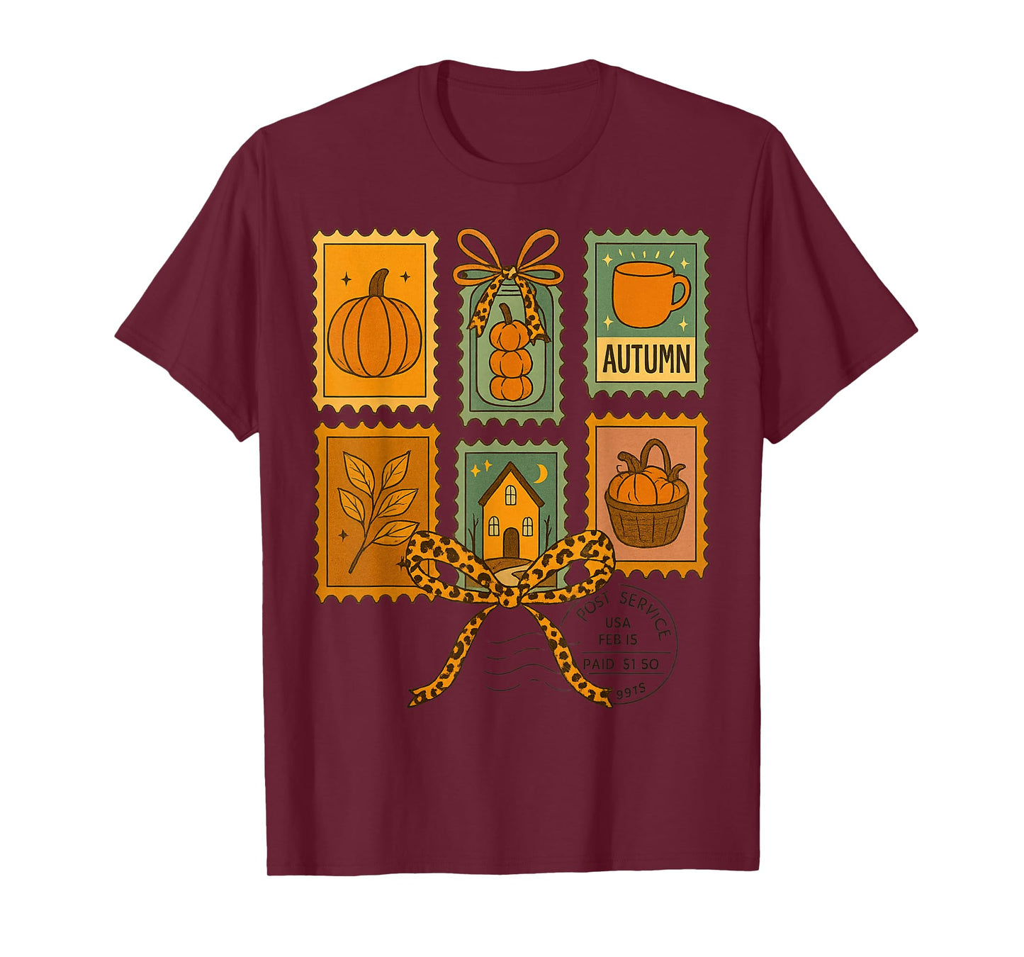 Thanksgiving Vintage Boho Floral Fall Vibes Funny Coquette T-Shirt