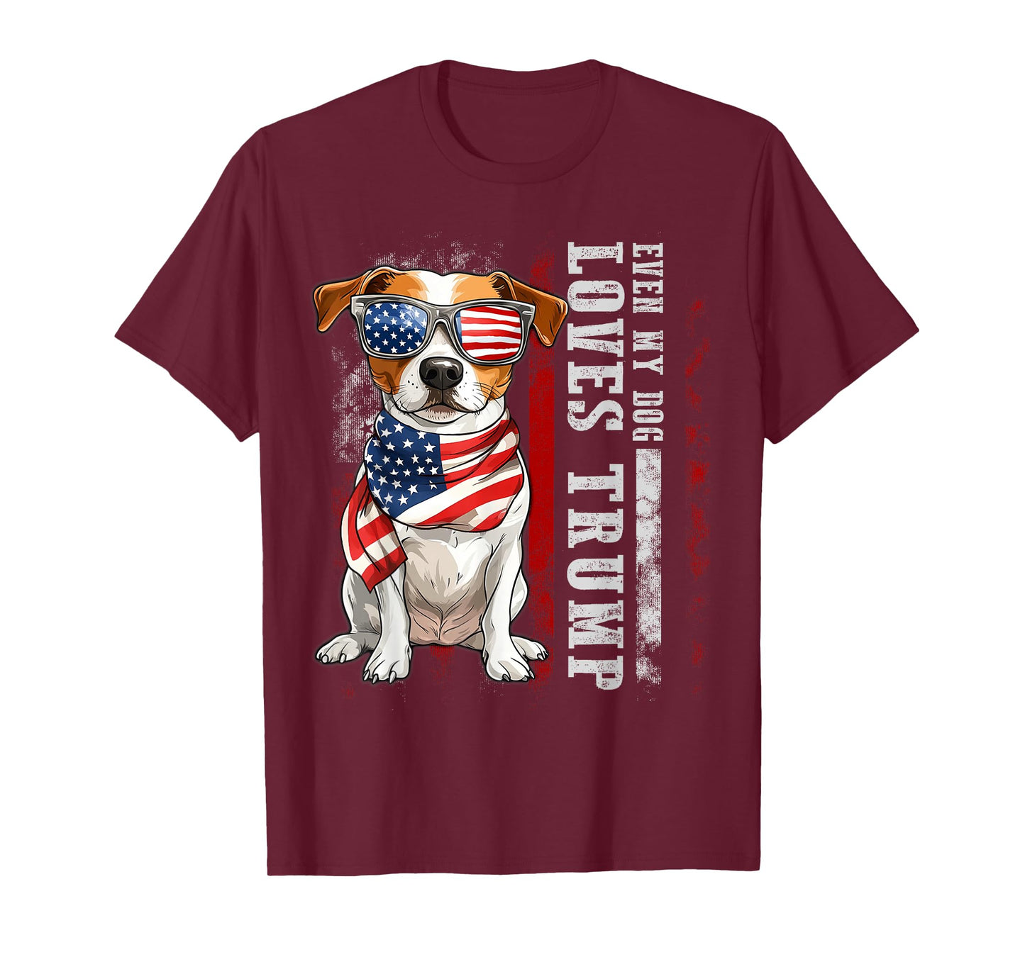 Jack Russell Terrier Even My Dog Loves Trump Funny T-Shirt