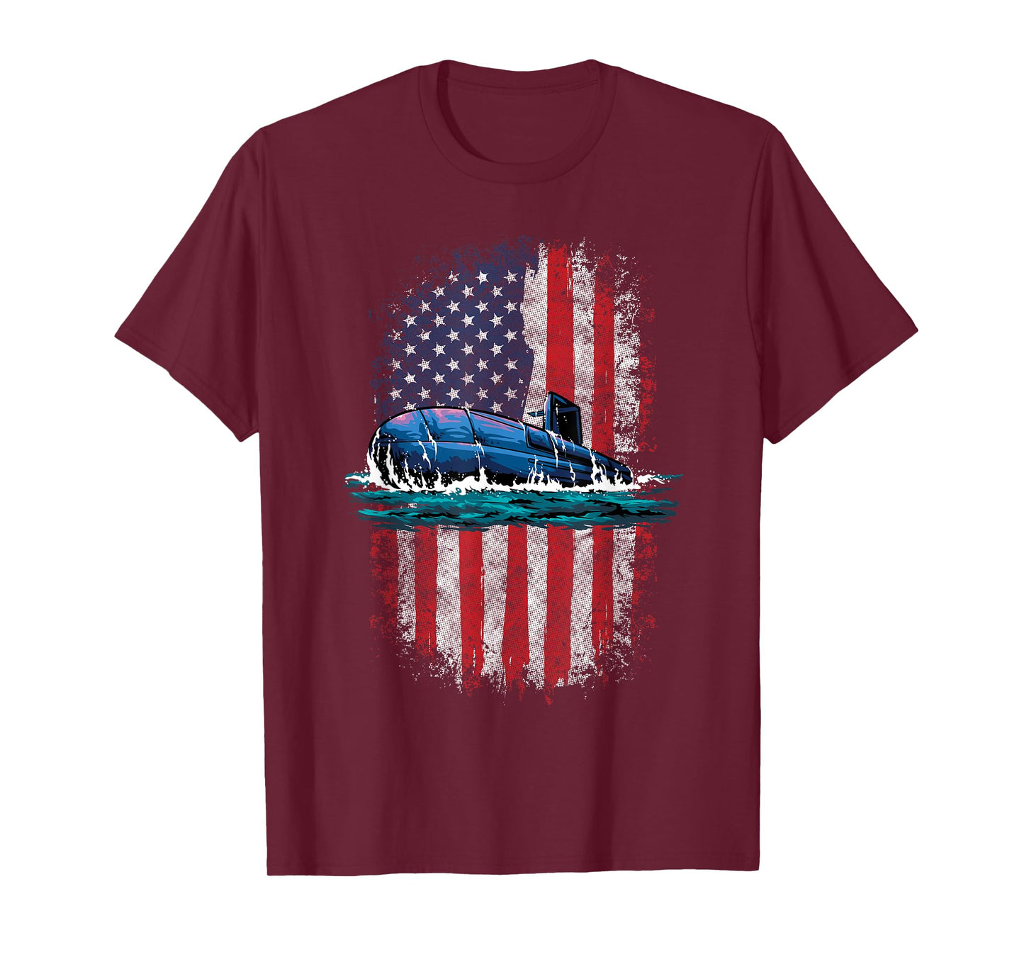 Submarine Veteran American Flag Patriotic Submariner T-Shirt