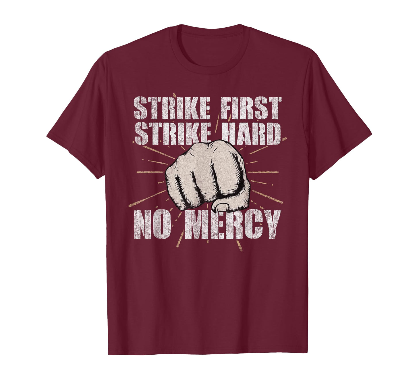 Strike First, Strike Hard, No Mercy Shirt Karate Fist Cobra T-Shirt
