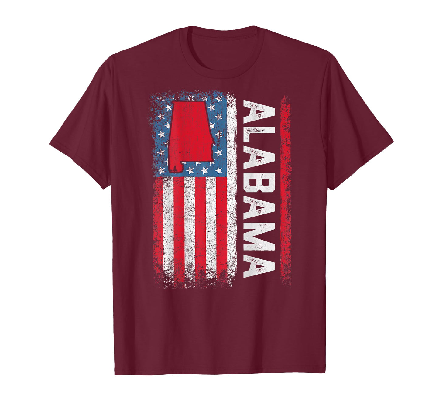Vintage Alabama State USA Flag Shirt Alabama (On Back) T-Shirt