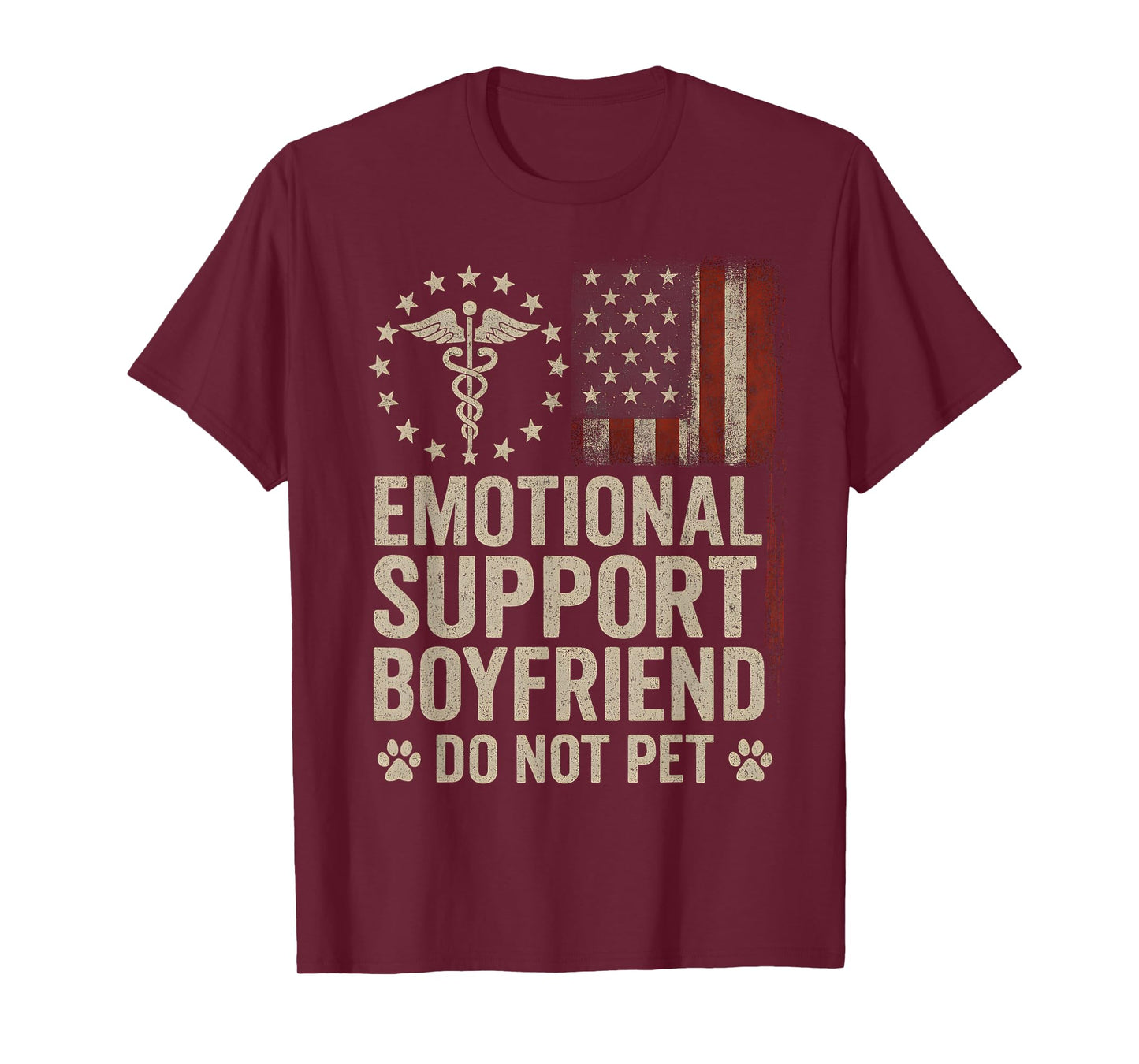 Emotional Support Boyfriend Do Not Pet Funny BF T-Shirt