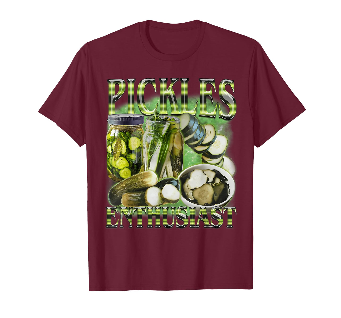 Pickle Enthusiast Vintage 90s Graphic Pickle Lover Men Women T-Shirt