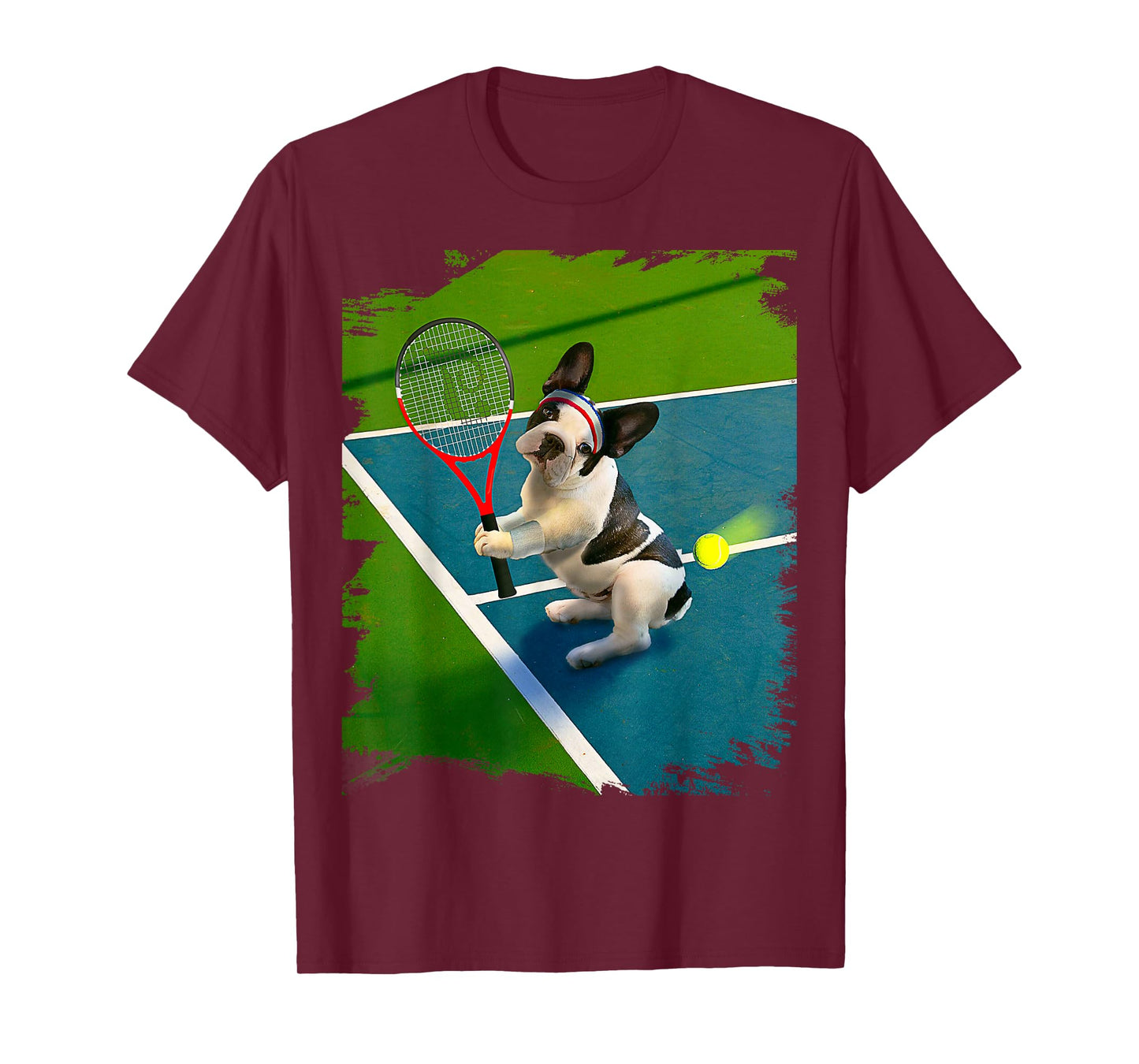 French Bulldog Dog Playing Tennis T-Shirt