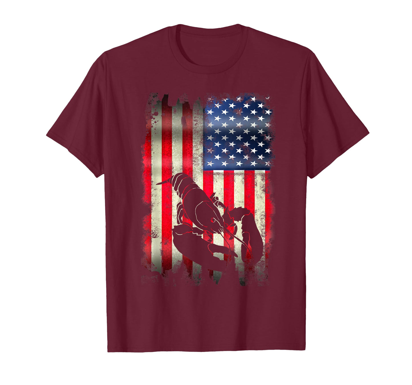 Lobster USA American Flag 4th of July Patriotic Merica T-Shirt