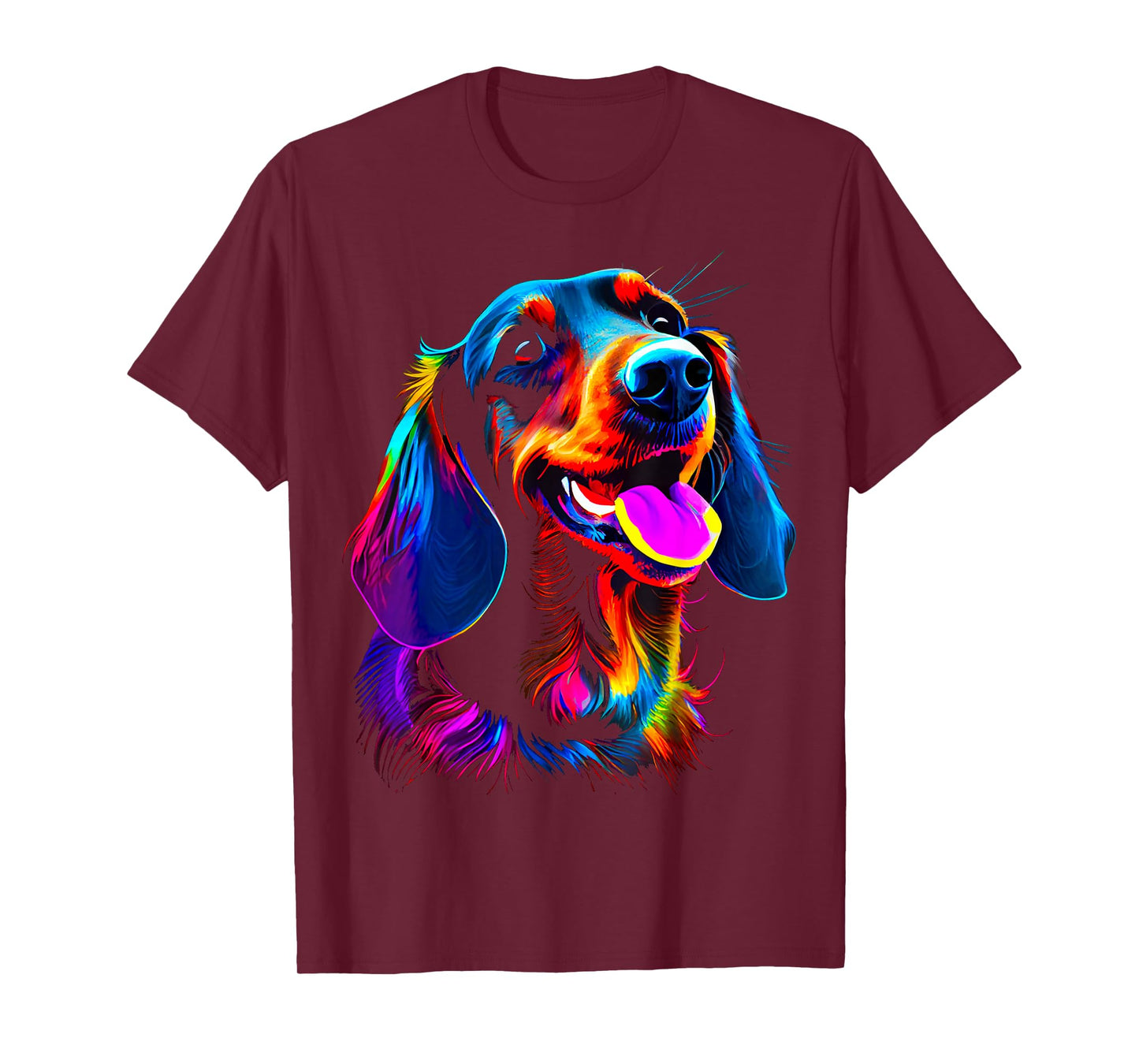Rainbow Pop Art Dachshund Wiener Dog Designer T-Shirt