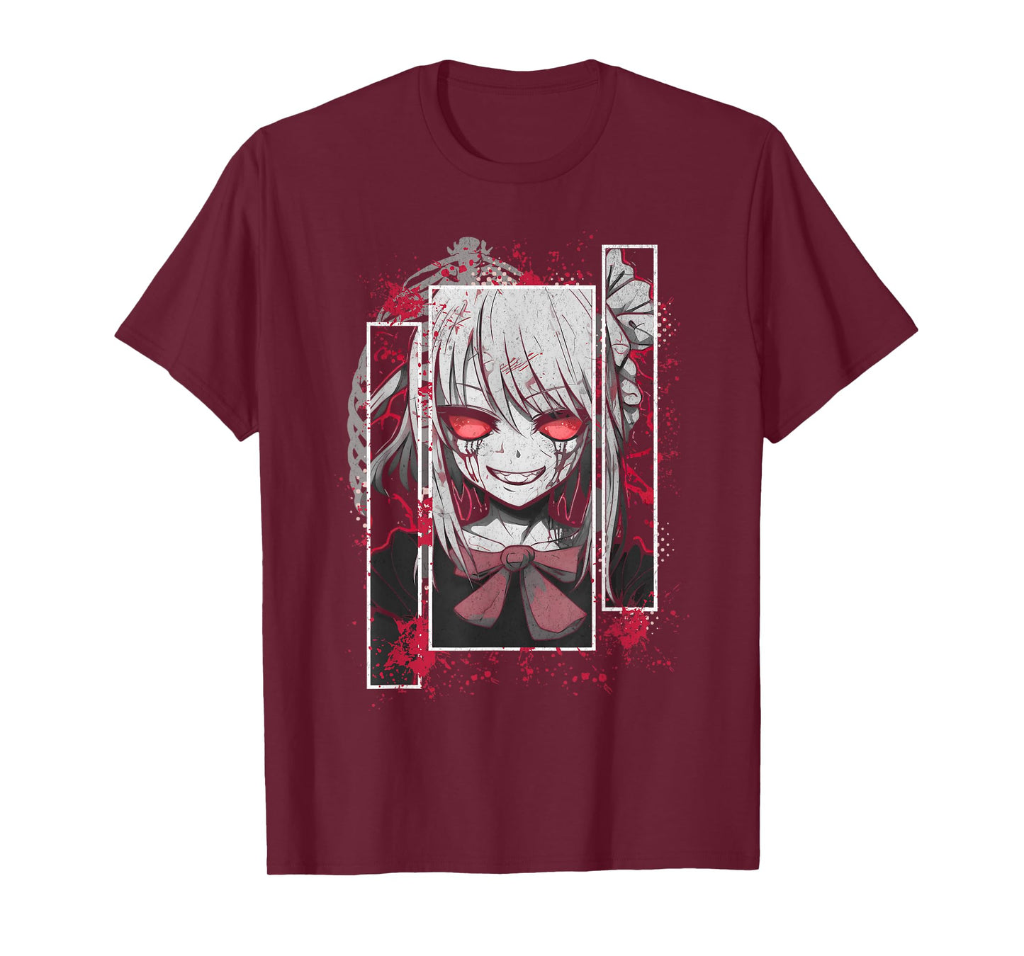 Horror Anime Yandere Menhera Demon Girl Japanese Aesthetic T-Shirt