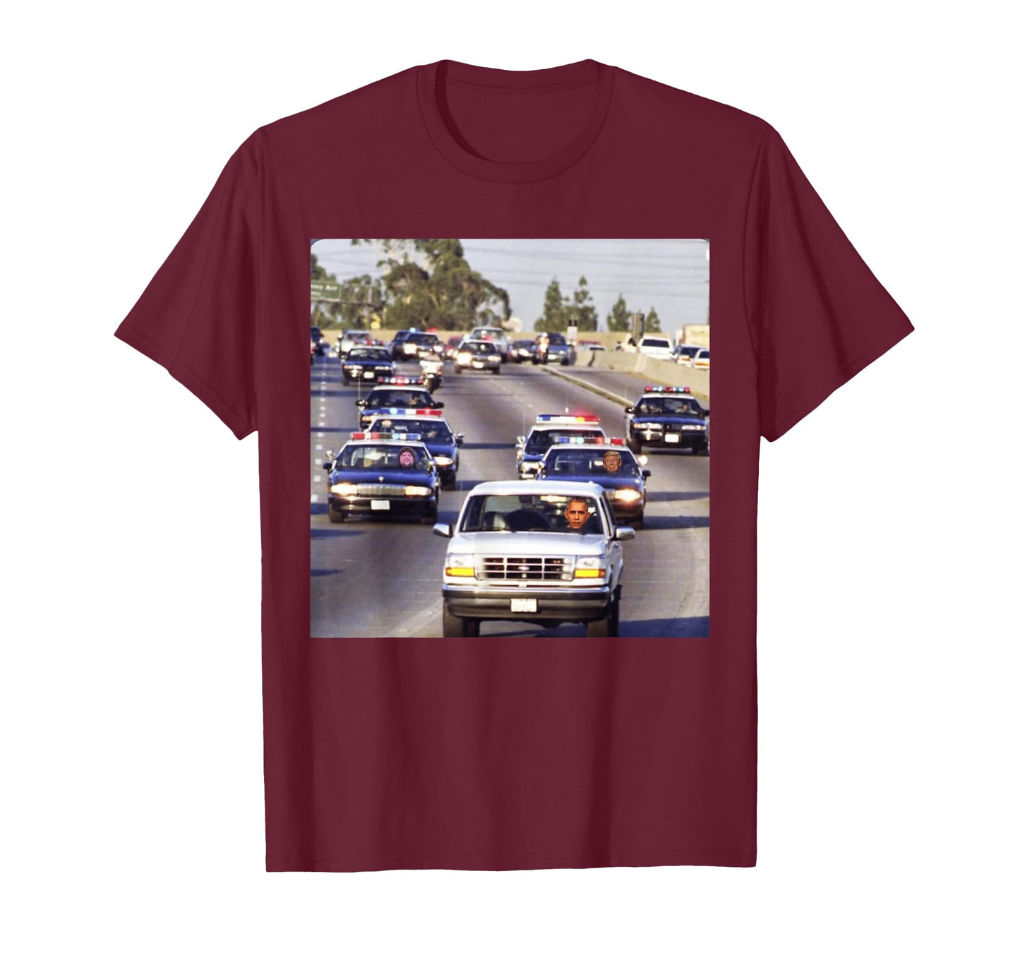 Trump and JD Vance in cop Cars Chasing Down Obama Meme T-Shirt