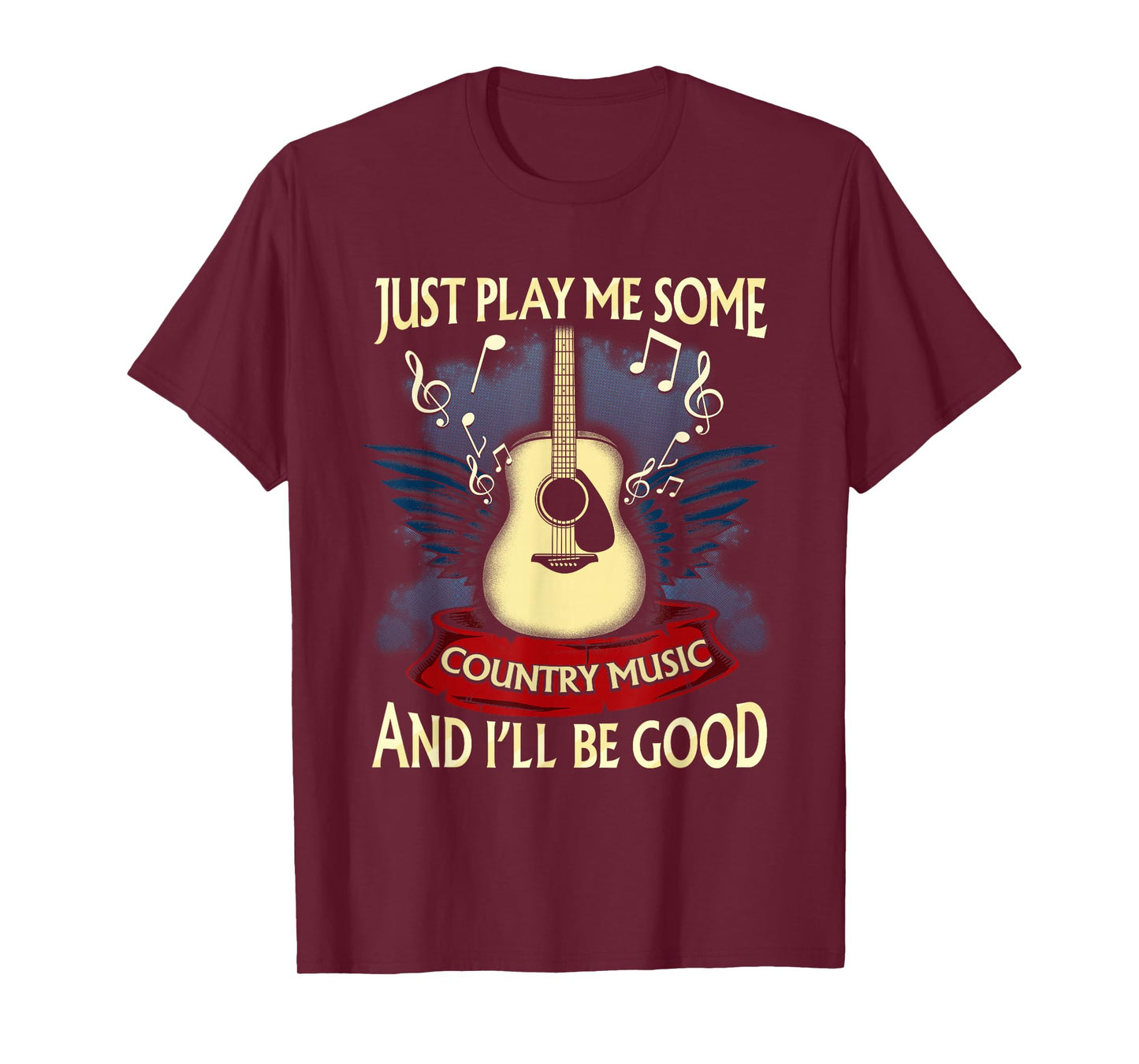 Just Play Me Some Country Music Distressed Country Shirt T-Shirt