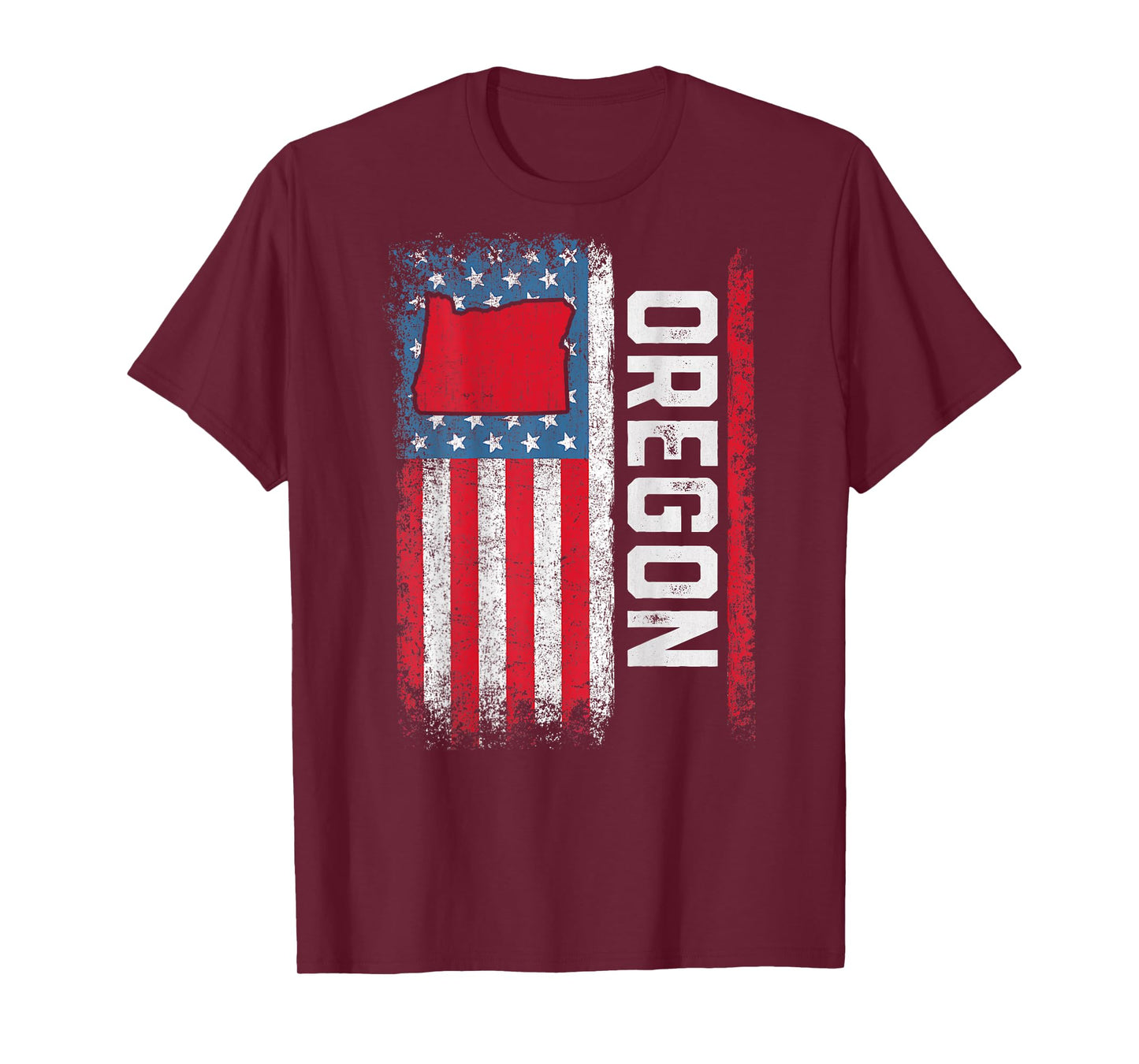 Vintage Oregon State USA Flag Shirt Oregon (On Back) T-Shirt