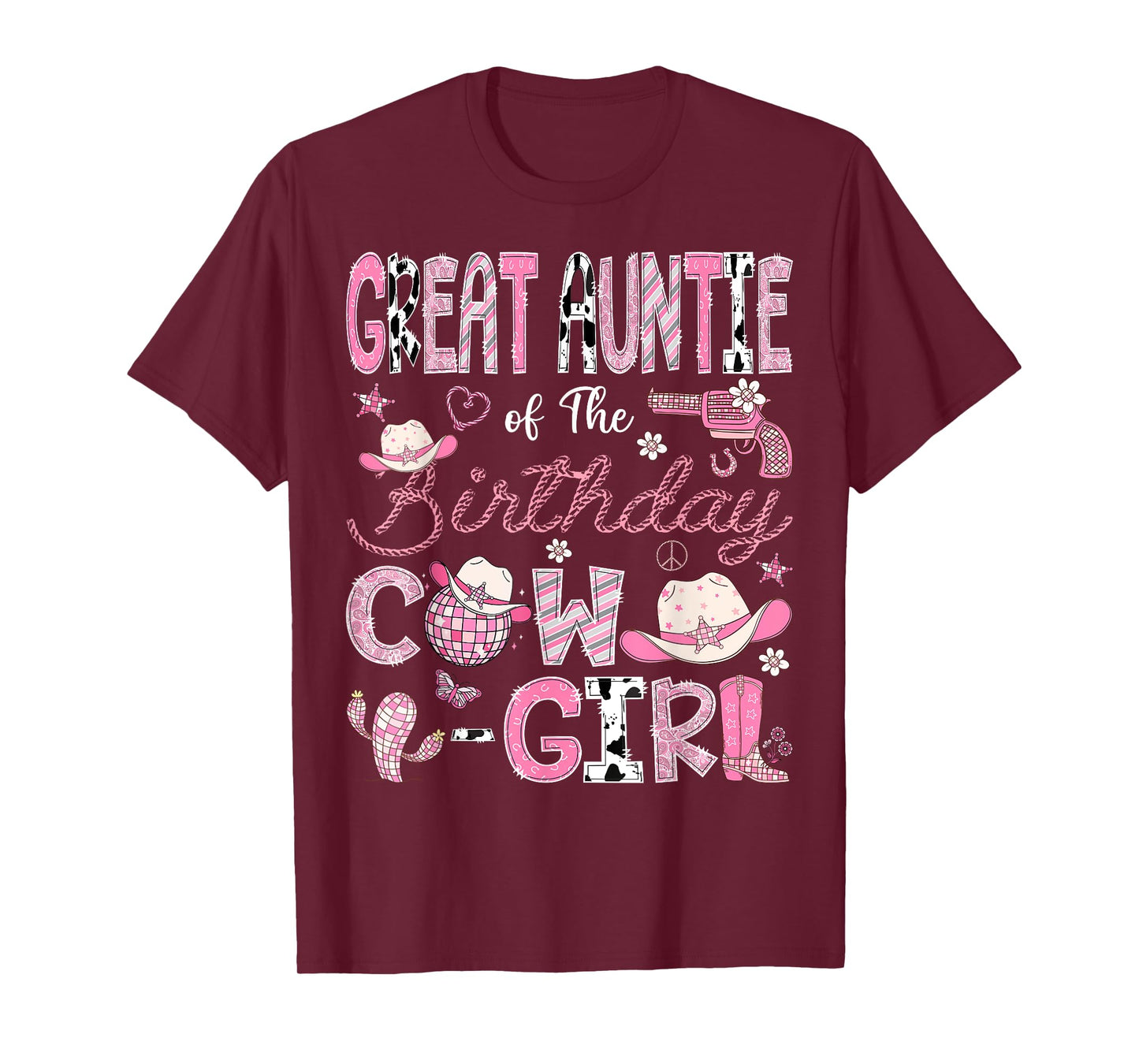 Great Auntie Of The Birthday CowGirl 1St Bday Rodeo Auntie T-Shirt