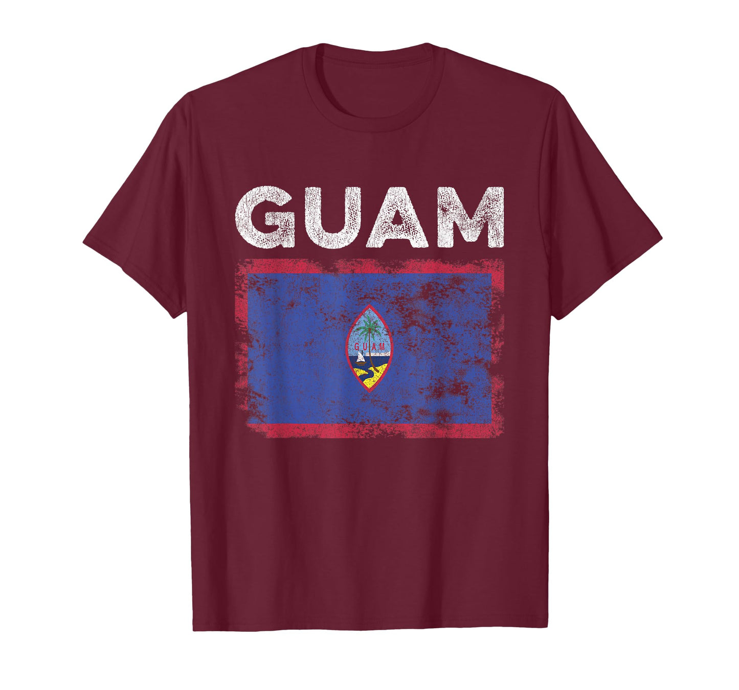 Guam Flag Distressed - Men Women Kids - Guamanian Flag T-Shirt