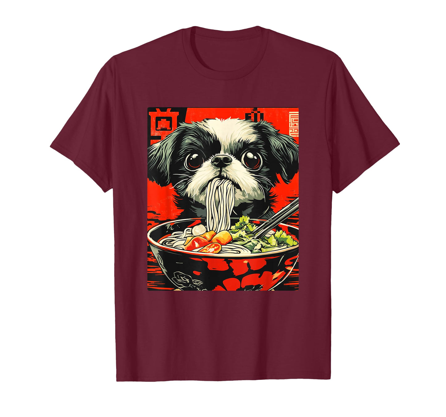 Shih Tzu Eating Japanese Ramen T-Shirt