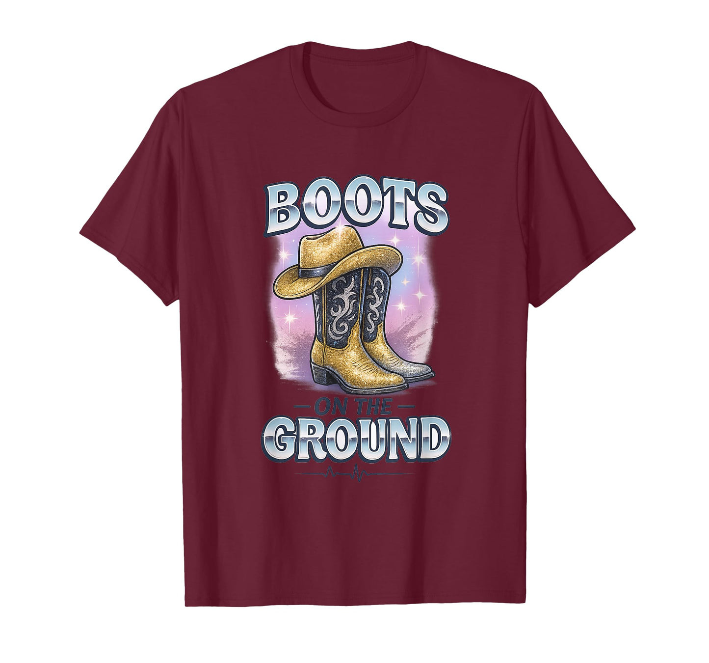 Cowgirl Boots On The Ground Western Boot Funny Gift For Girl T-Shirt