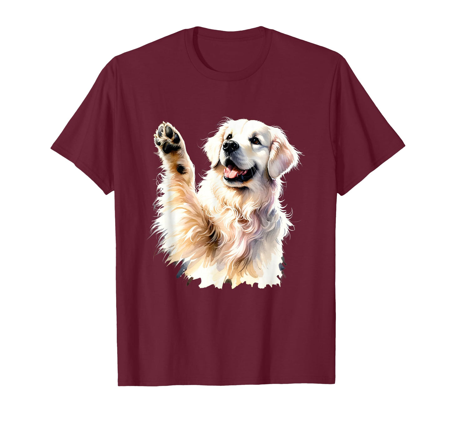 Golden Retriever Funny Dog Lover Paw Print Puppy Animal Cute T-Shirt