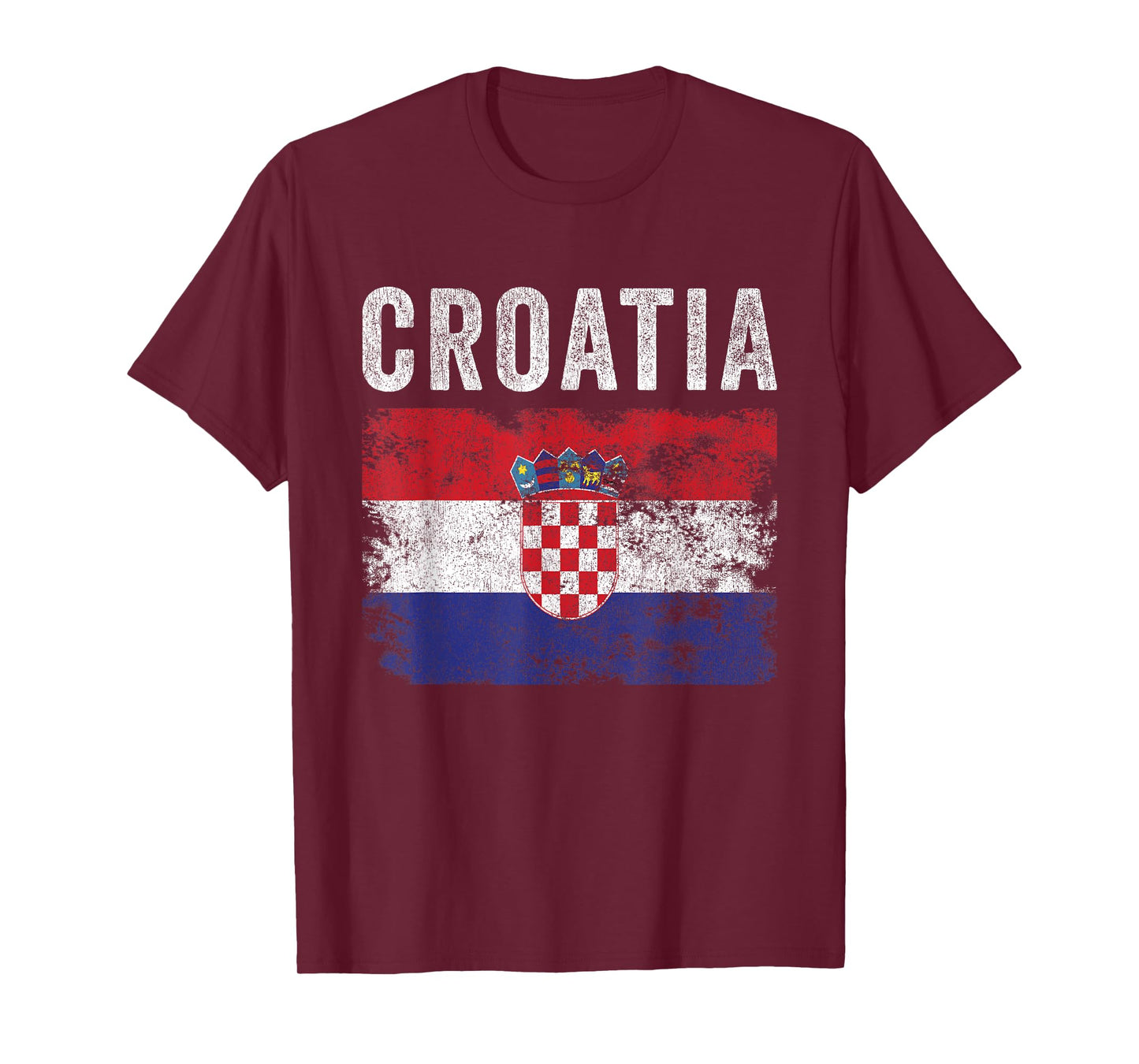 Croatia Flag Distressed - Men Women Kids - Croatian Flag T-Shirt