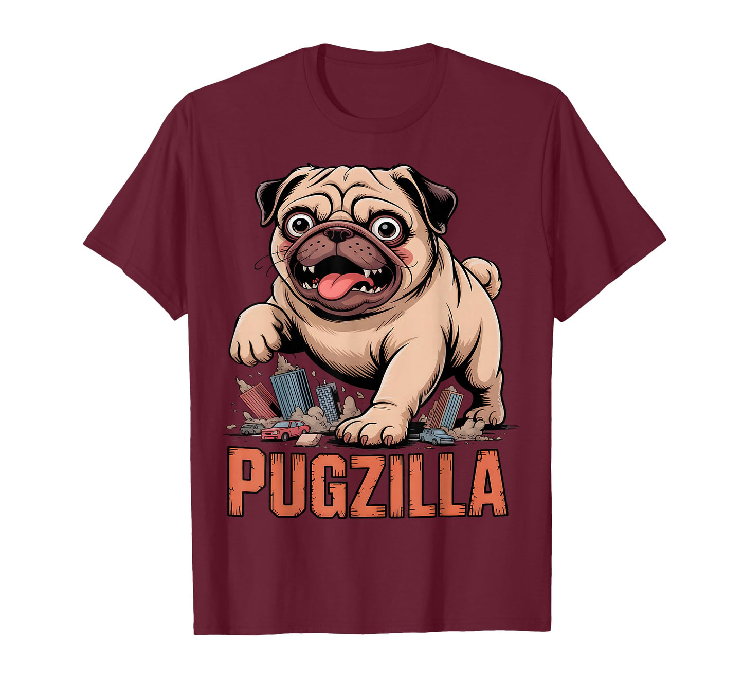 Funny Pugzilla Pug T-Shirt