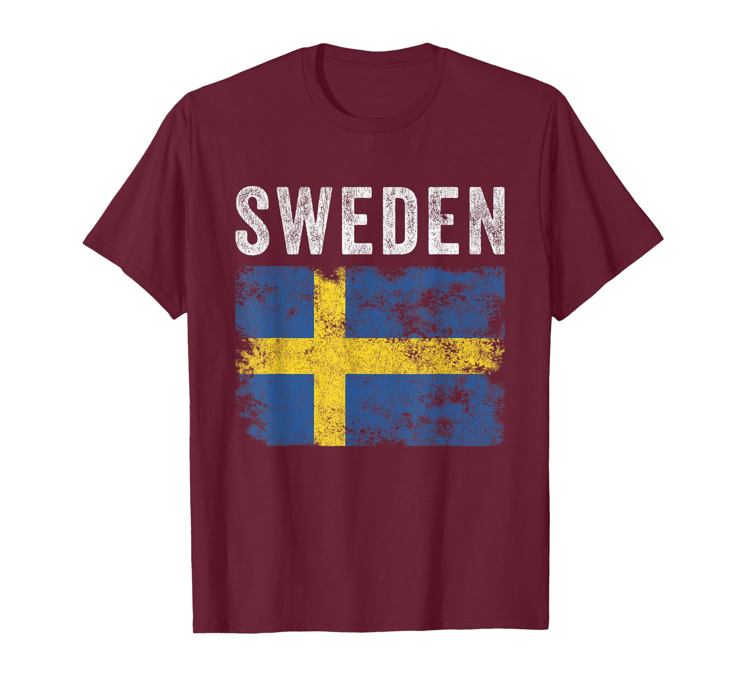 Sweden Flag Distressed - Men Women Kids - Swedish Flag T-Shirt