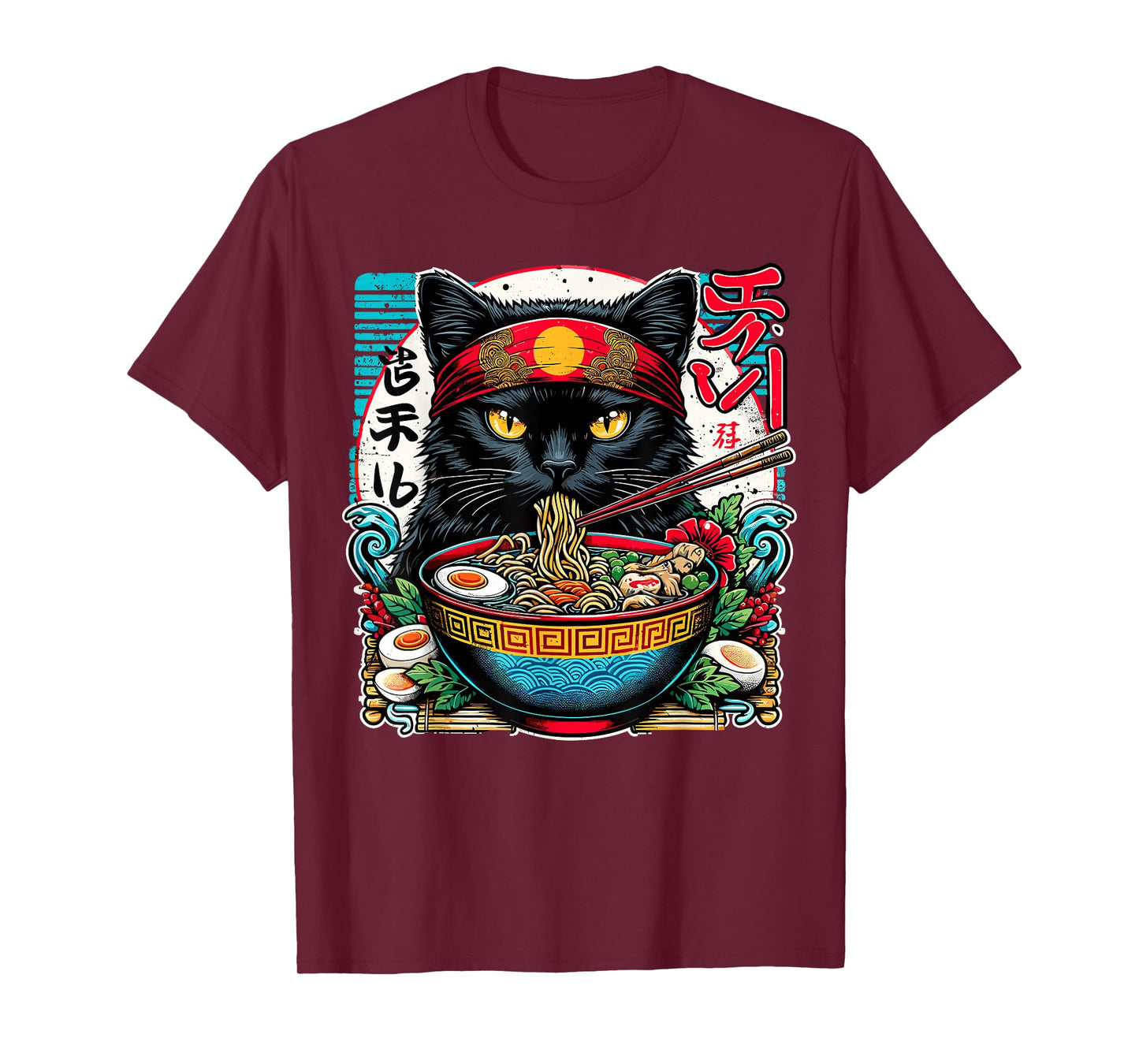 Cats Ramen Noodle Japanese Anime Kawaii Cat T-Shirt