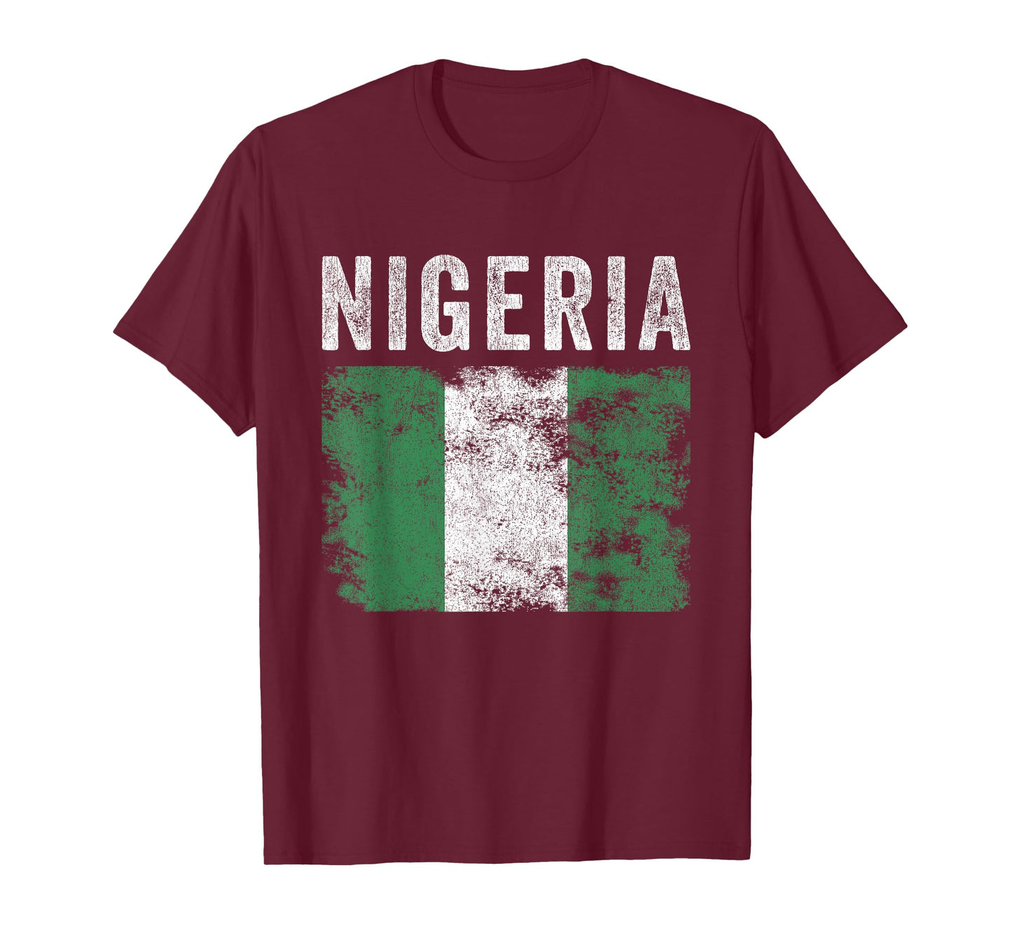 Nigeria Flag Distressed - Men Women Kids - Nigerian Flag T-Shirt