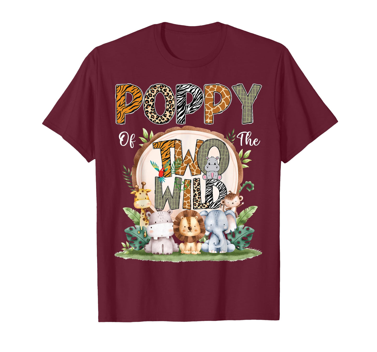 Poppy Of The Two Wild Animal Safari 2Nd Birthday Party T-Shirt