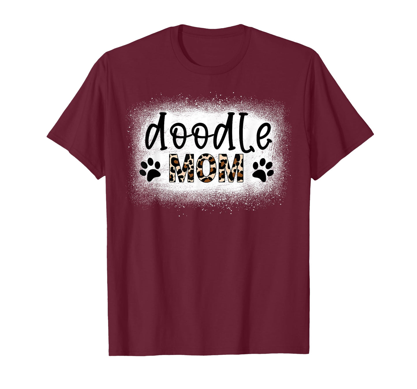 Vintage Doodle Mom Bleached Shirt Leopard Golden Doodle Mom T-Shirt