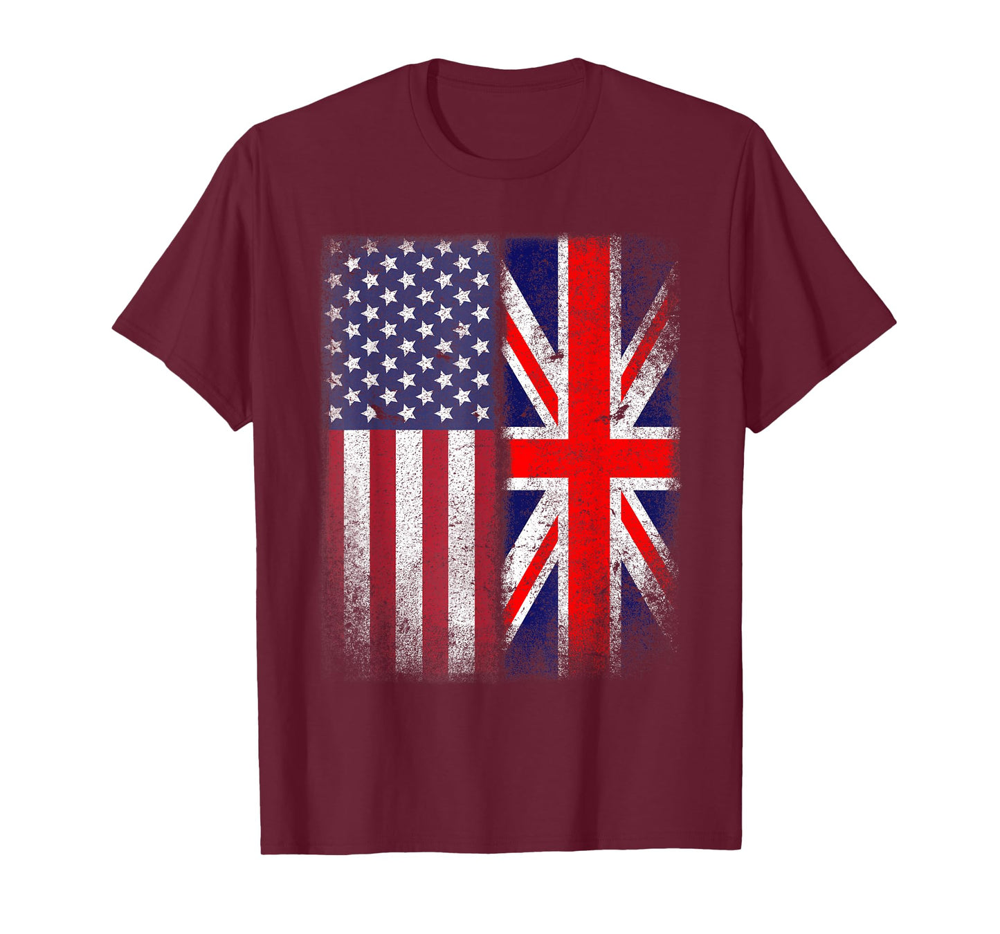 British American Flag Union Jack England Usa T-Shirt
