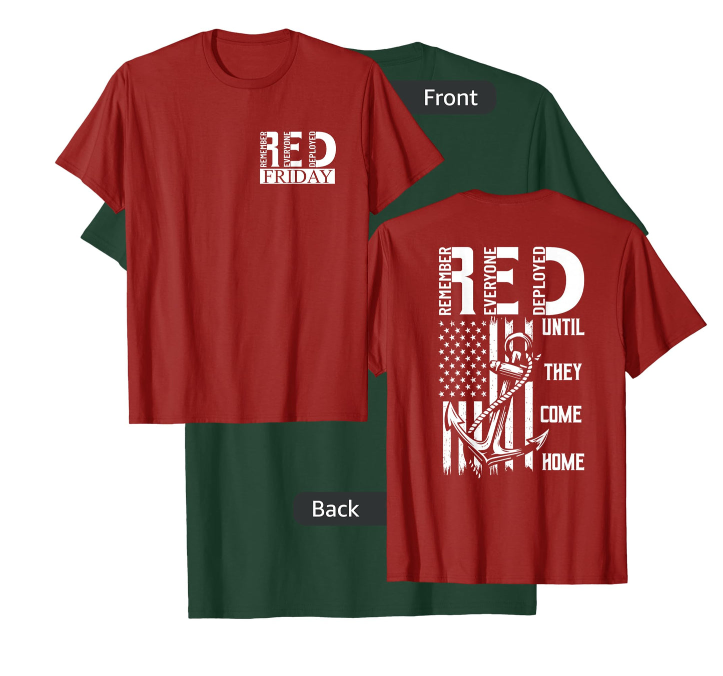On Fridays We Wear Red Soldiers Veterans Day and Friday RED T-Shirt