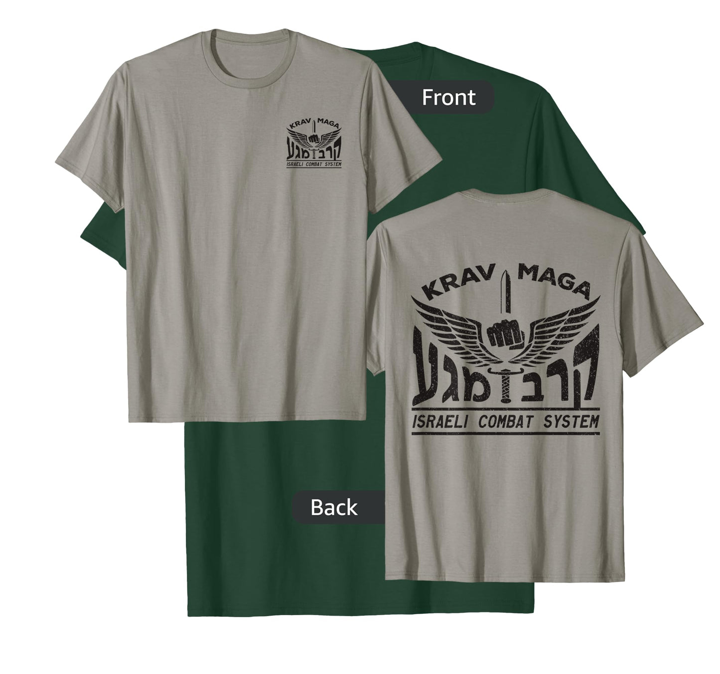 Krav MAGA Shirt Israeli Combat System IDF Front Back T-Shirt
