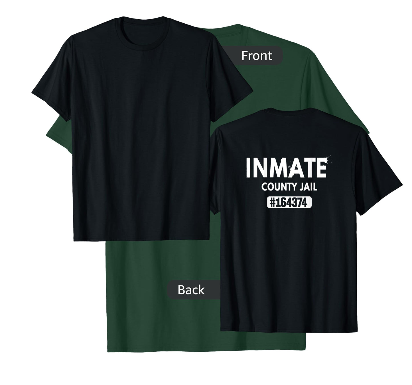 Inmate County Jail Prisoner Halloween Party Costume Uniform T-Shirt