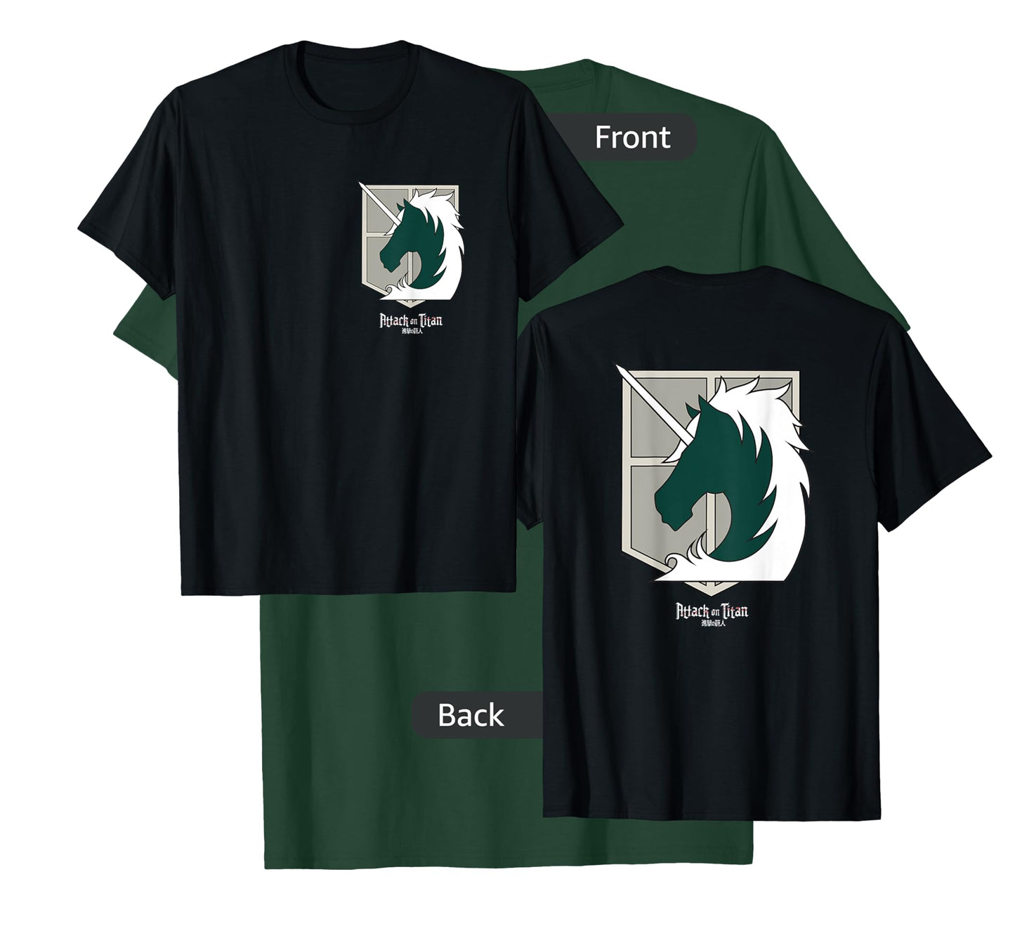 Attack on Titan Military Police Shield Front and Back Anime T-Shirt