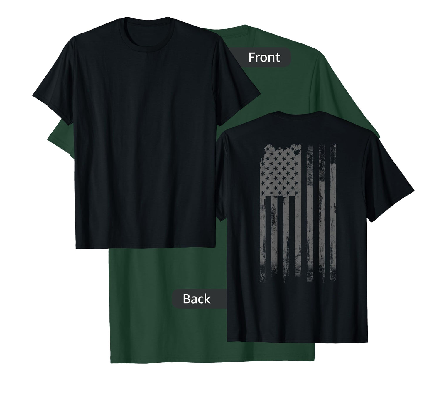 Vintage Patriotic Distressed America USA Flag T-Shirt
