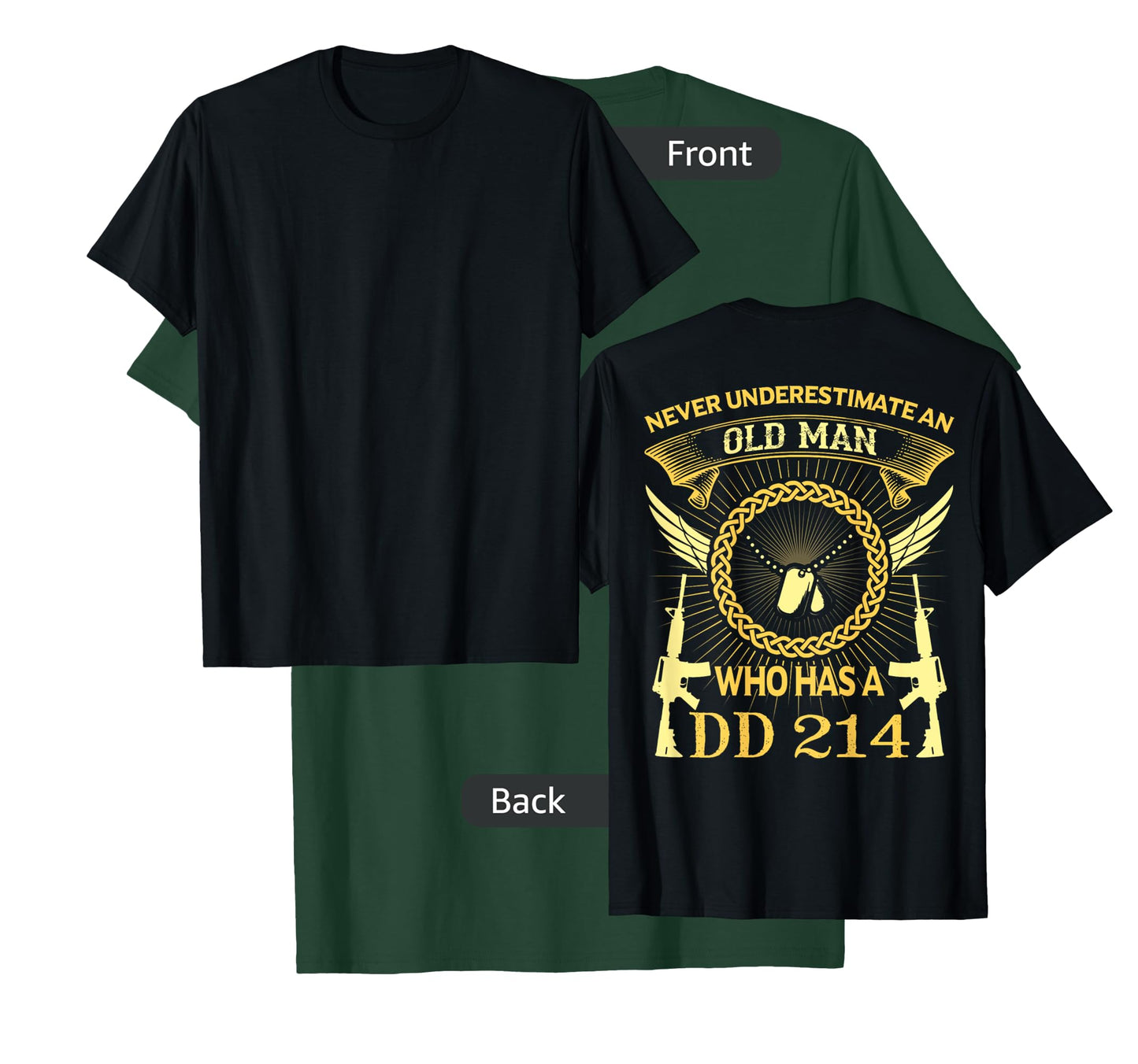 Mens Dad Grandpa Funny Veteran T-Shirt Gift