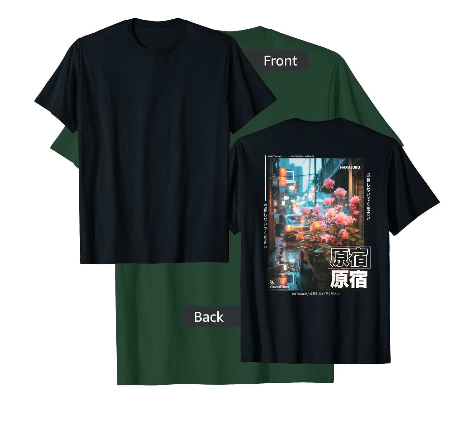 Japanese Streetwear Retro Aesthetic Harajuku BACK PRINT T-Shirt