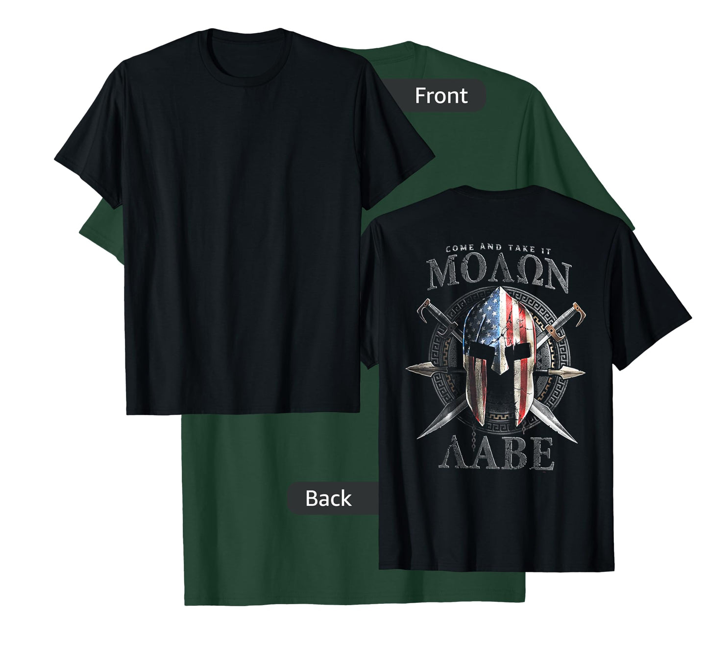 Come and Take It Molon Labe 2nd Amendment (on Back) T-Shirt
