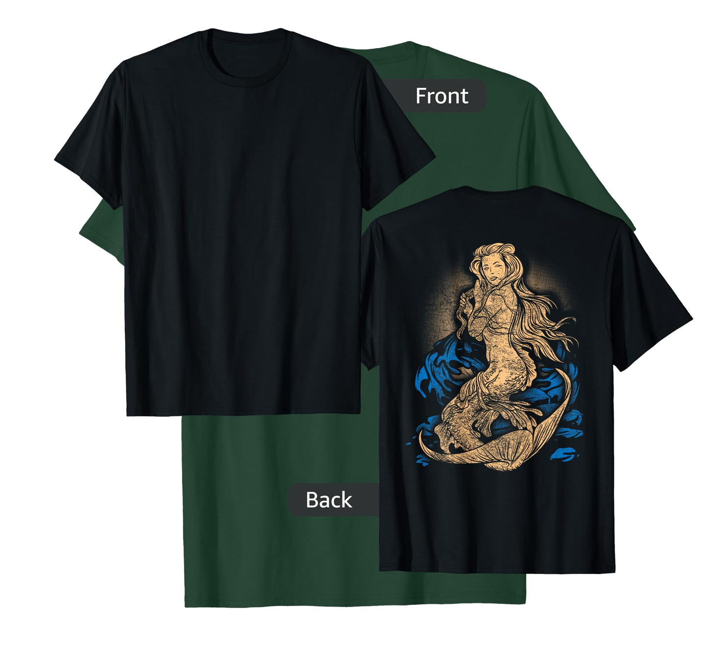 Mermaid Tattoo Shirt Vintage Pin Up Girl Soldier Sailor