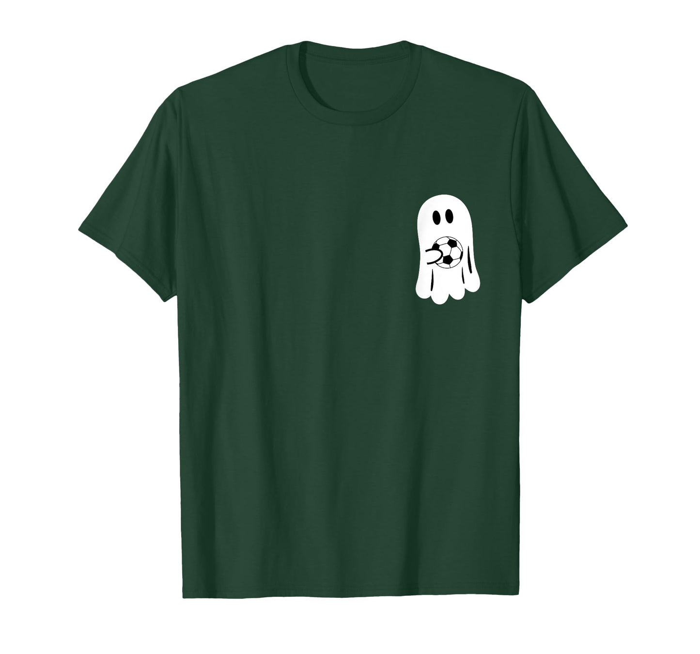 Funny Ghost Playing Soccer Ball Halloween Soccer Player T-Shirt