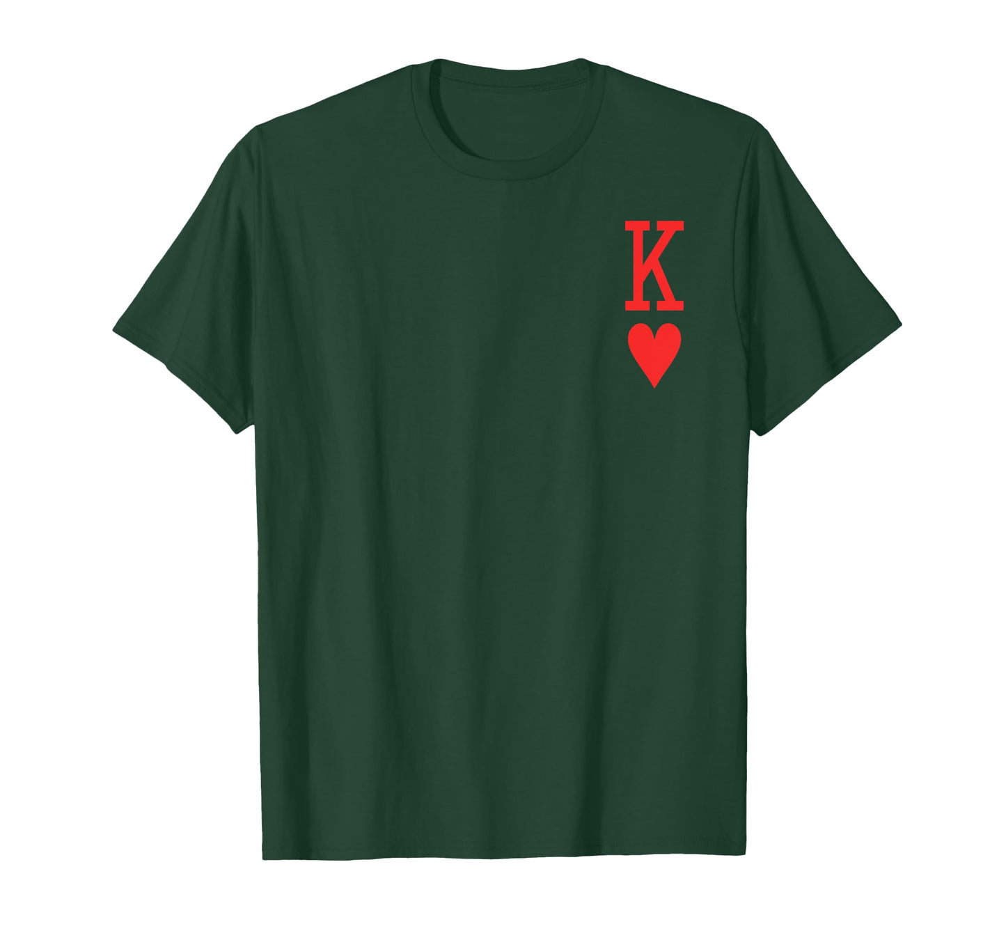King of Hearts Queen of Hearts Couples Matching Men Letter K T-Shirt