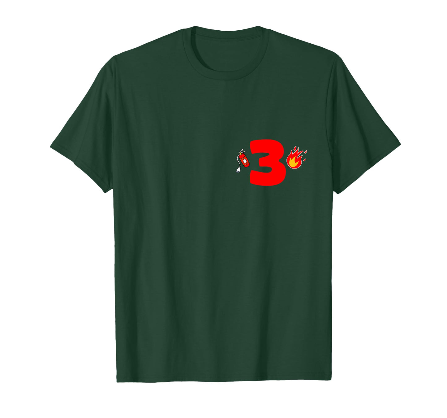 Kids Sound The Alarm I'm 3 Fire Truck 3rd Birthday boy party T-Shirt