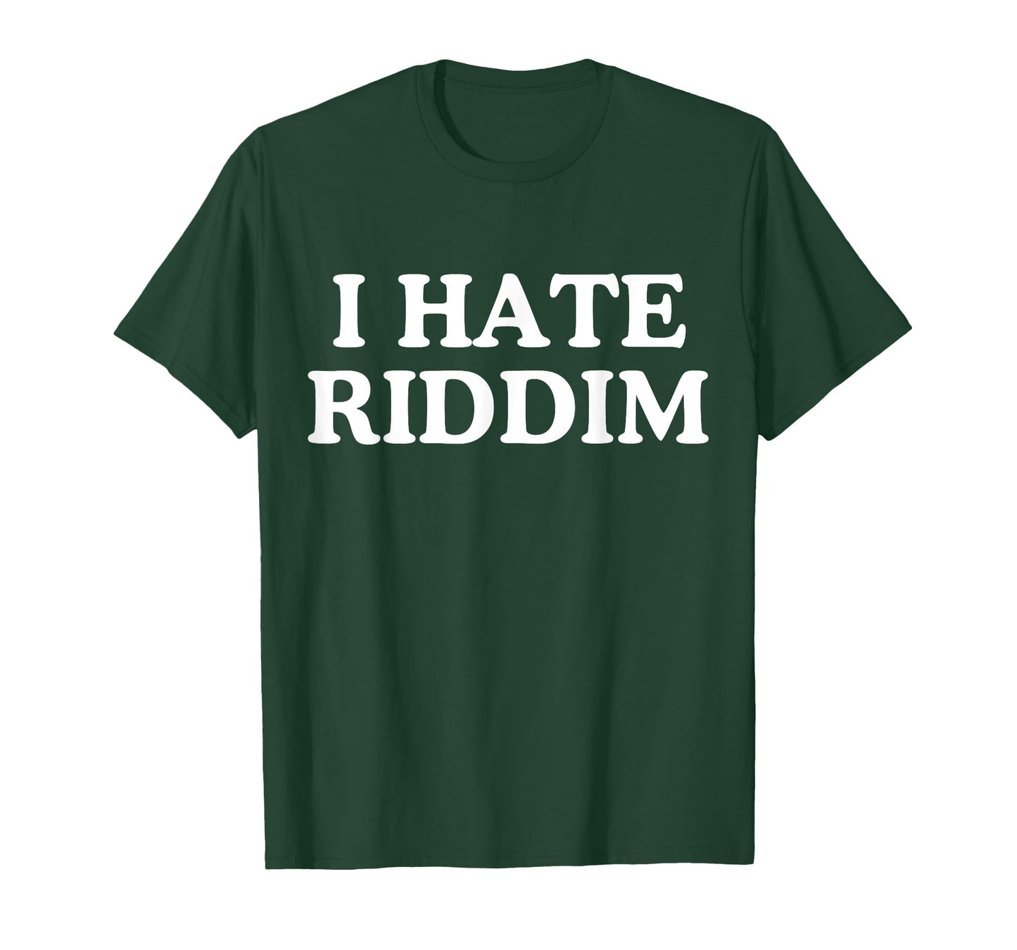 I Hate Riddim Tees Unisex-Adults Humor Lovers Black Small Modern T-Shirt