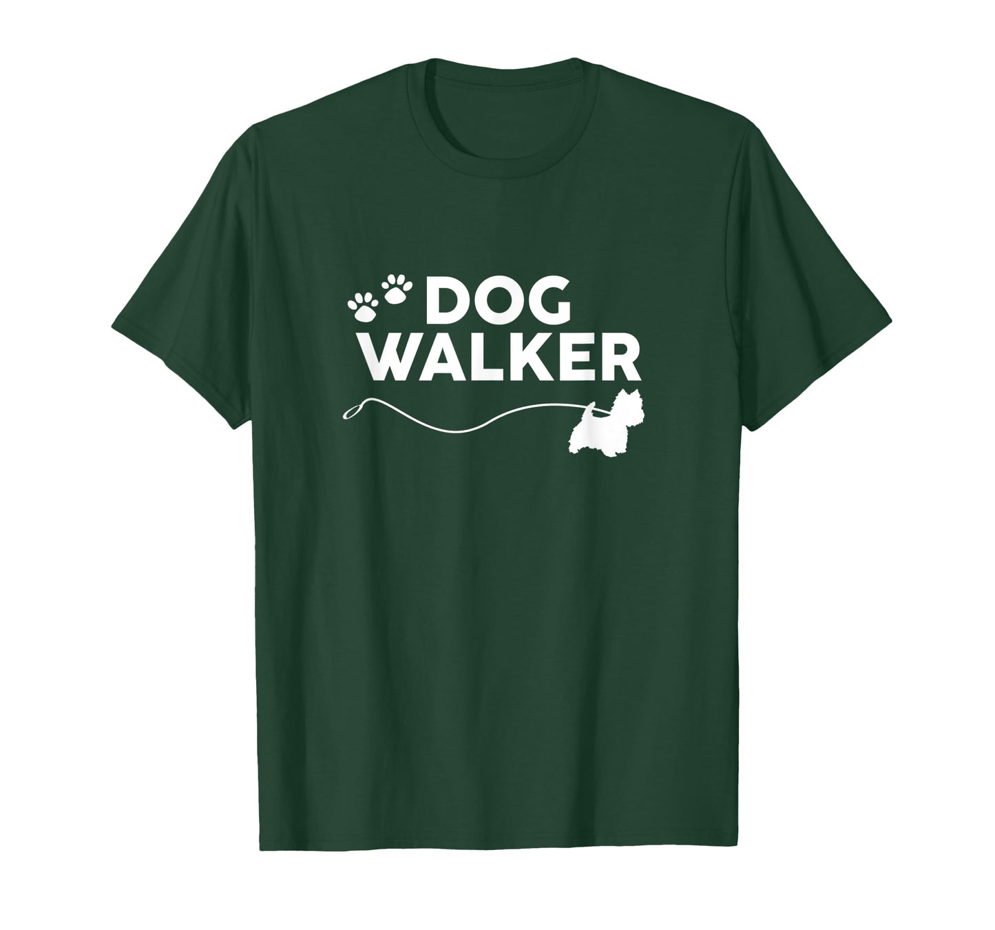 Westie Dog Walker Gifts Cute Dog Lover Walking Rescue Puppy T-Shirt